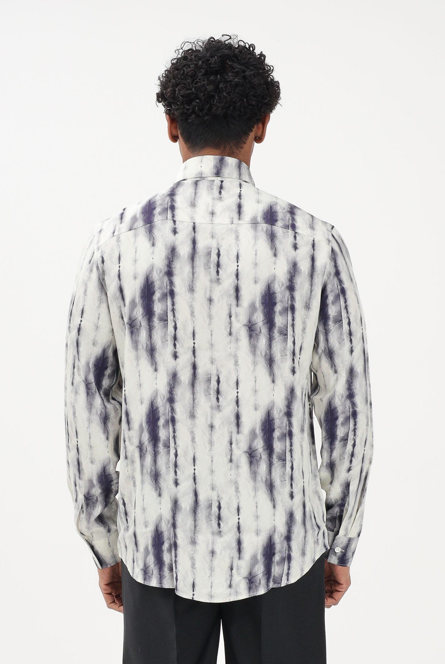 PATRIZIA PEPE Camicia a manica lunga panna da uomo con stampa grafica 5C0310A093 FG82 PATRIZIA PEPE