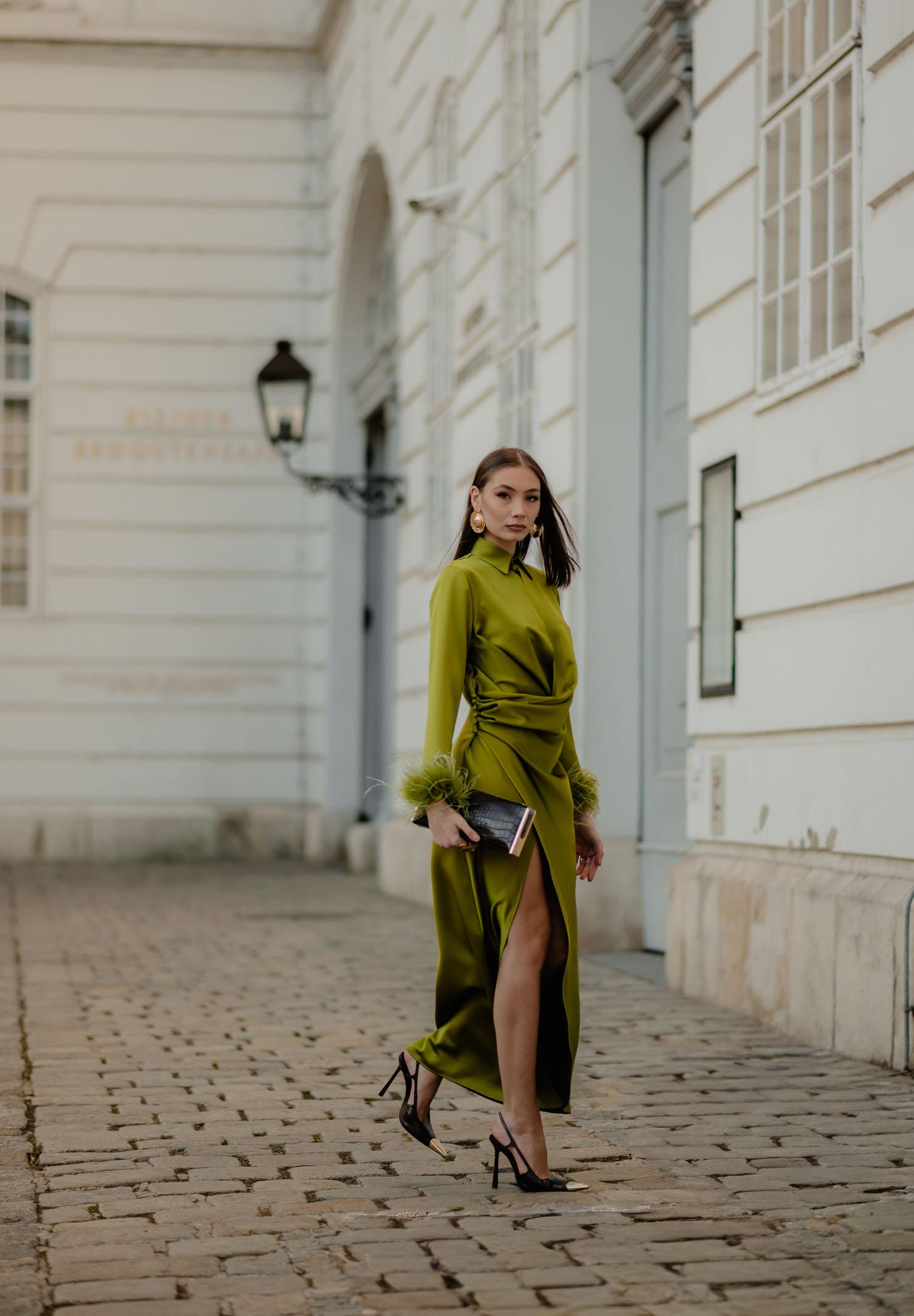 SANTAS Abito lungo DIVINE verde da donna PV2614 VE SANTAS