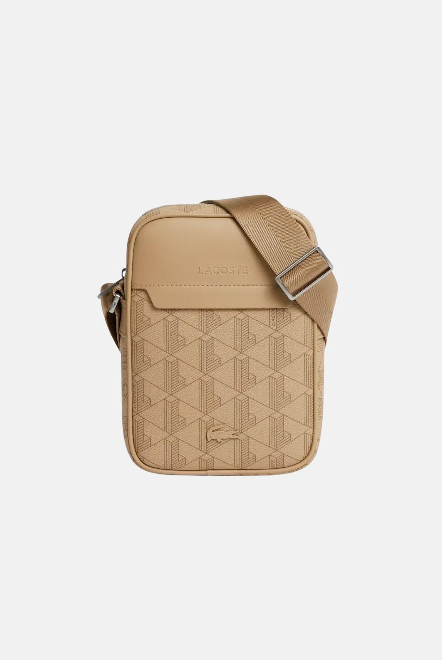 LACOSTE Borsello beige da uomo con stampa monogramma The Blend NH4410 R59 LACOSTE