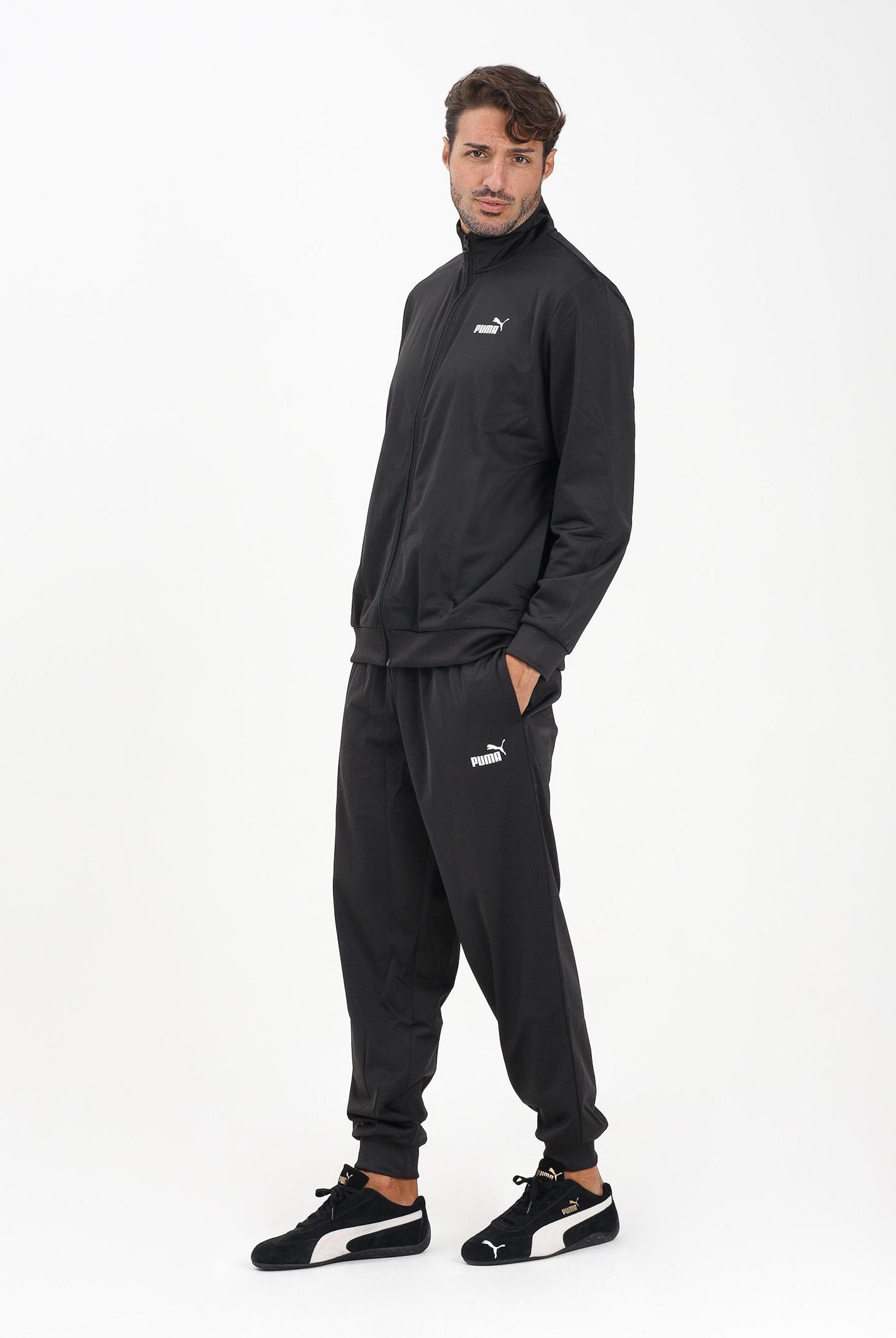 PUMA Tuta Essentials Poly nera da uomo 684847 01 PUMA