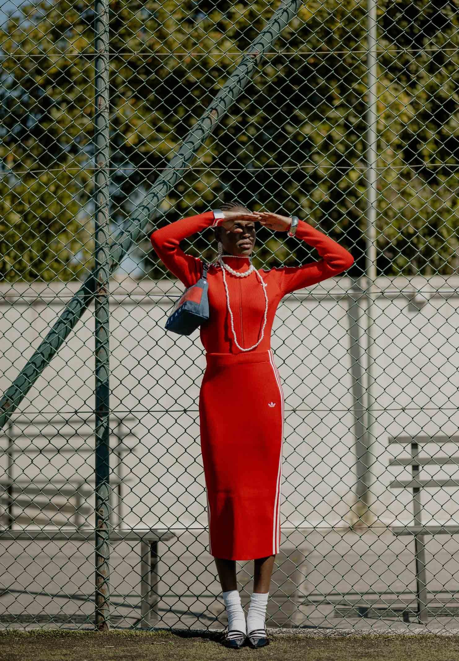 ADIDAS ORIGINALS Cardigan adicolor 3-Stripes Slim Knit rosso da donna JY2598 ADIDAS ORIGINALS