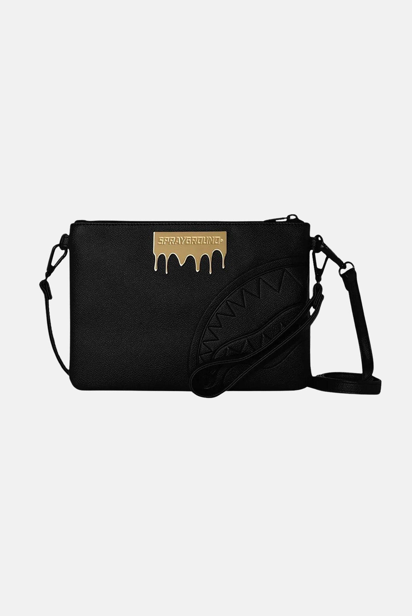 SPRAYGROUND Pochette GOLD BRICK LUX nera per uomo e donna 910B9044NSZ . SPRAYGROUND