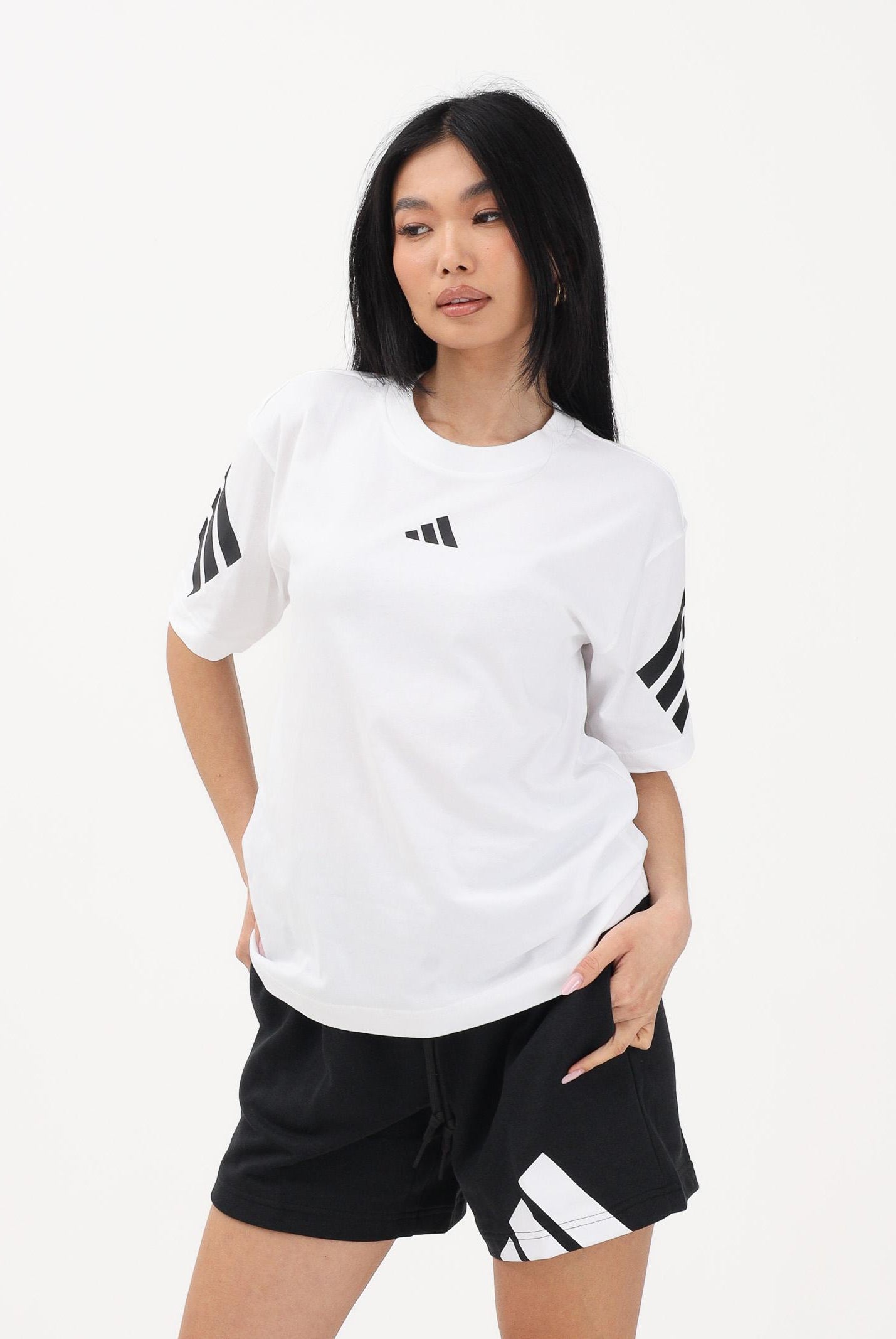 ADIDAS PERFORMANCE T-shirt a manica corta Future Icons 3-Stripes bianca da donna JE0238 . ADIDAS PERFORMANCE