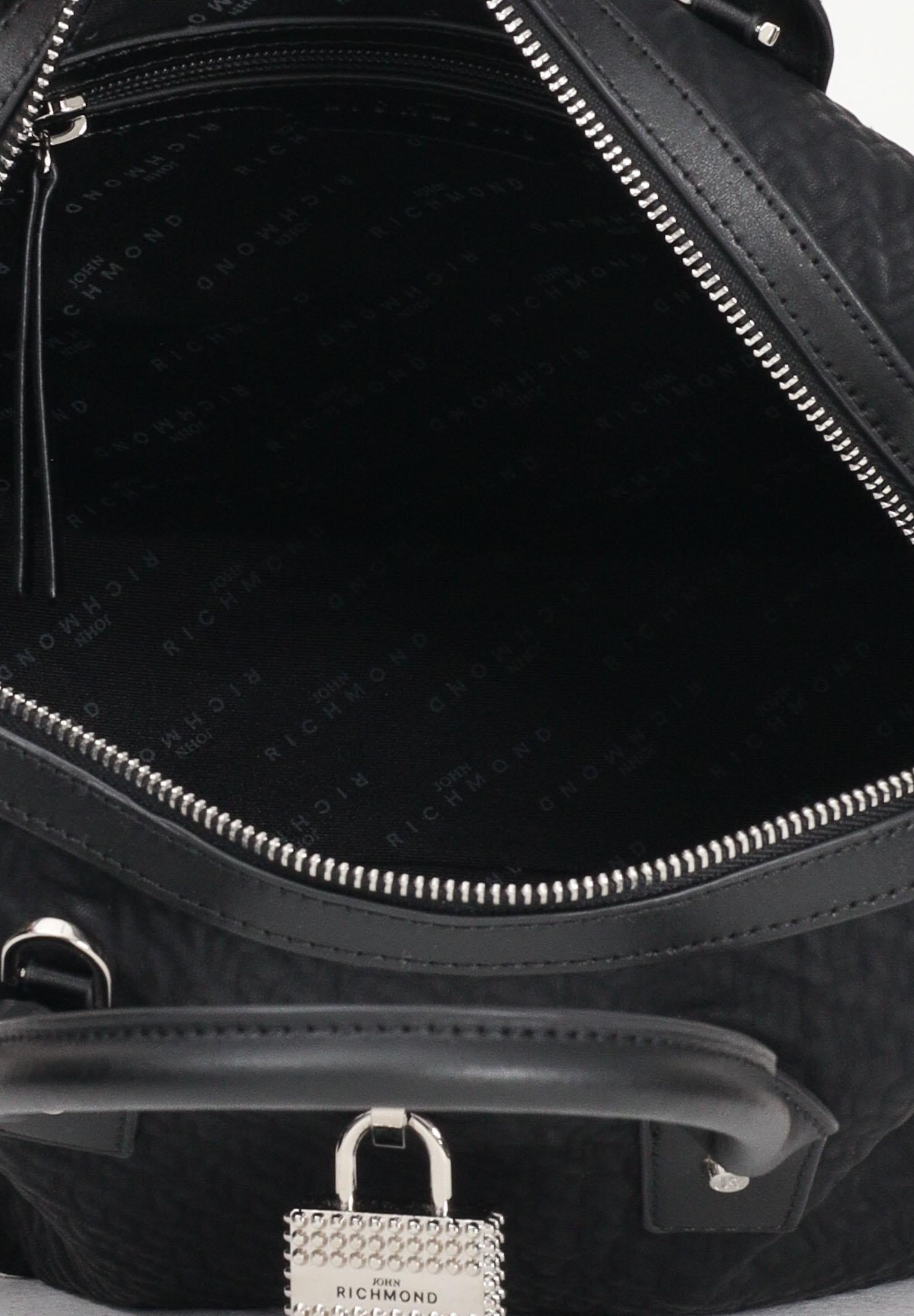 RICHMOND Borsa nera da donna con lucchetto e logo RWA25195BO BL RICHMOND