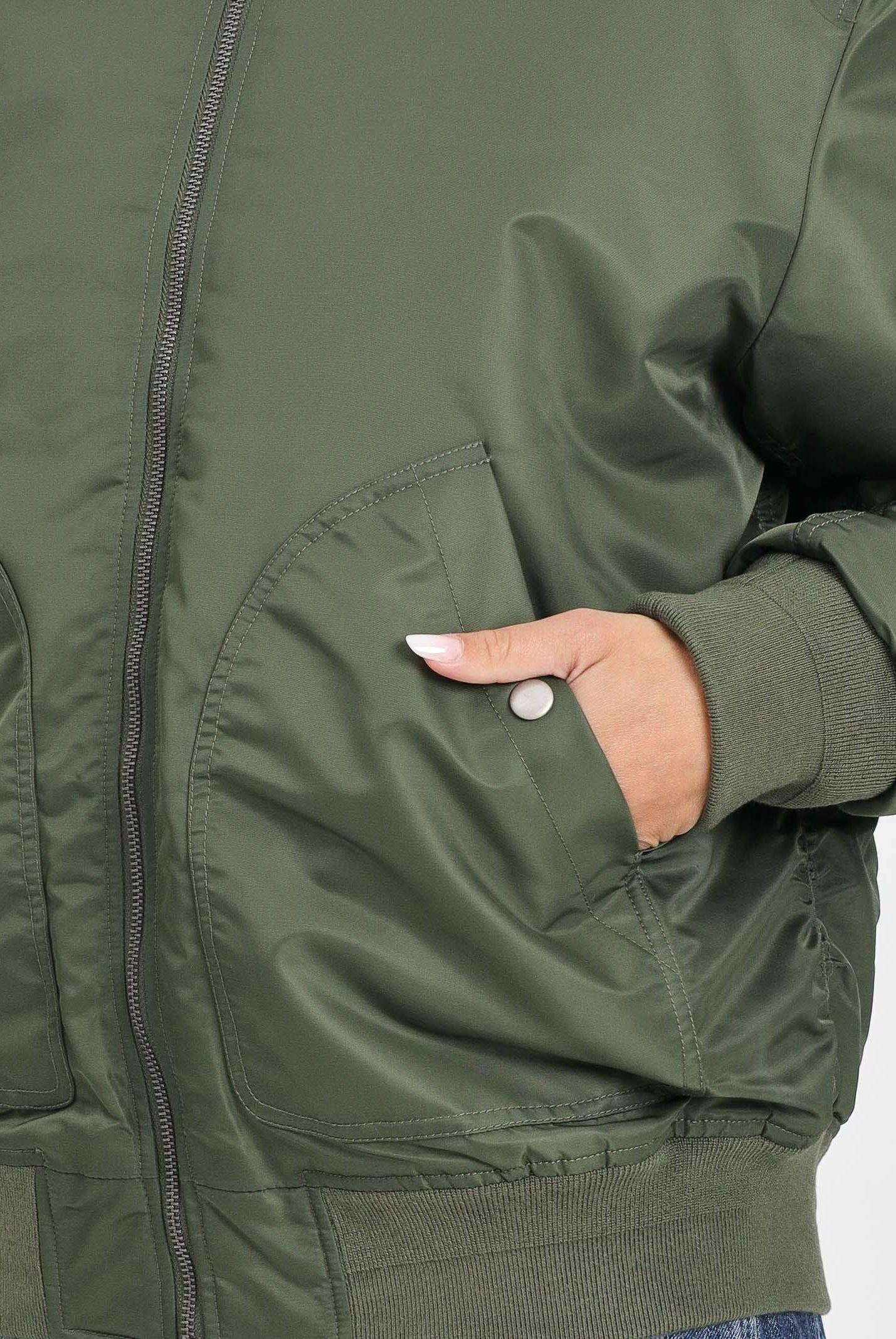 DIESEL Bomber verde militare per donna, ragazzi e bambini con maxi logo Oval Diesel J023980KAUX K513 DIESEL