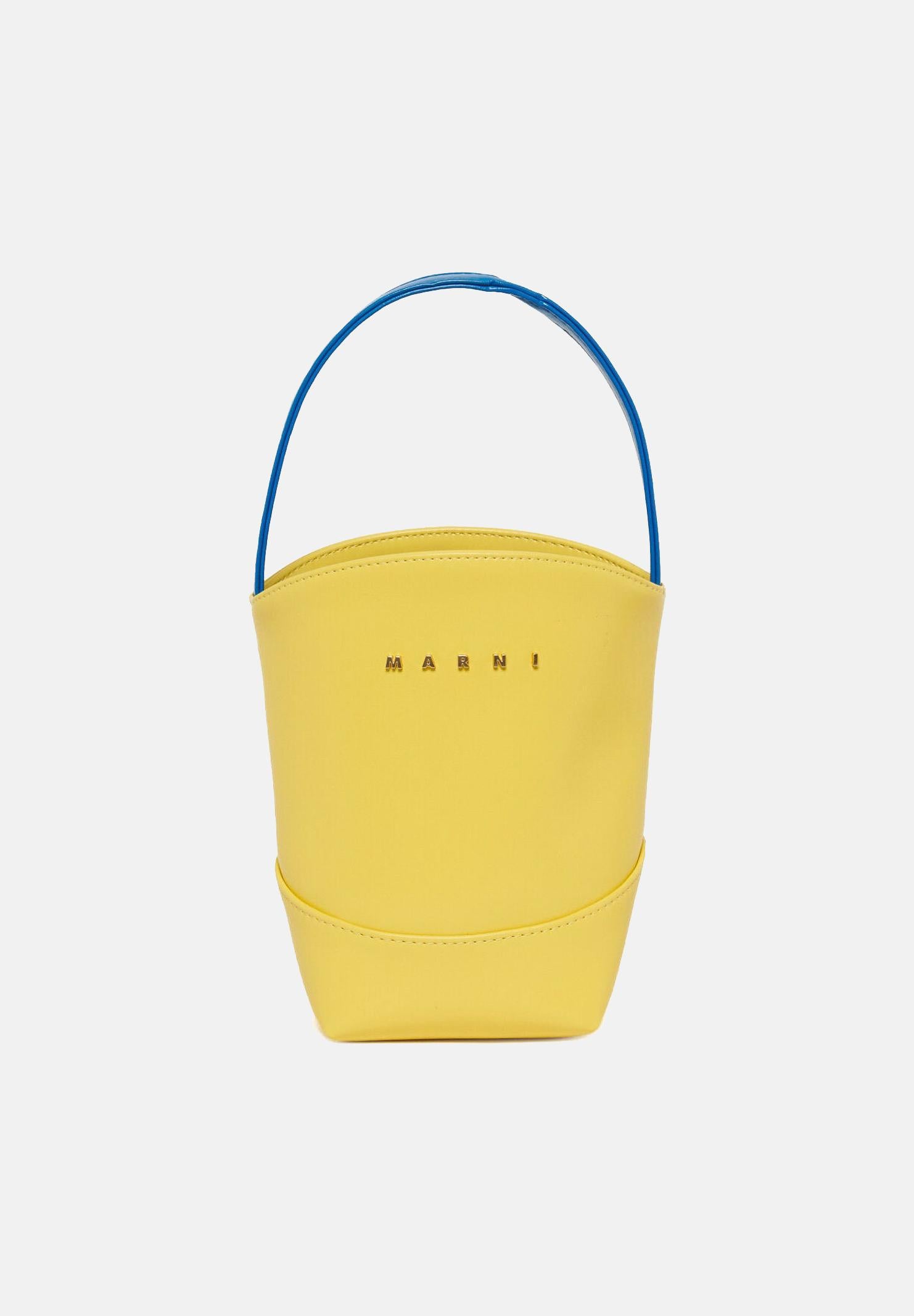 MARNI Borsa a mano Flower Basket gialla da donna M01820M00TK 0M223 MARNI