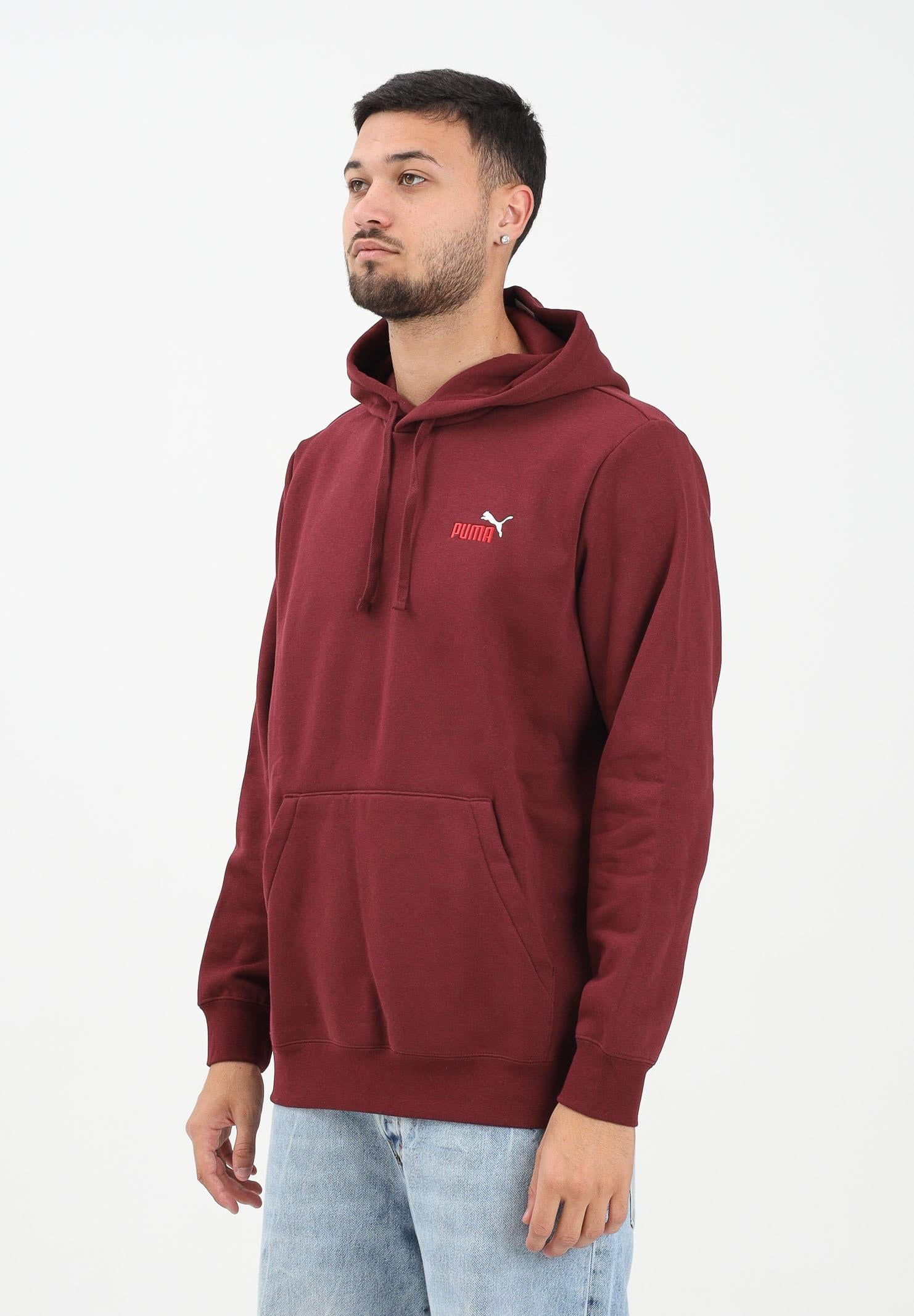 PUMA Felpa con cappuccio Essentials bordeaux da uomo 684718 96 PUMA