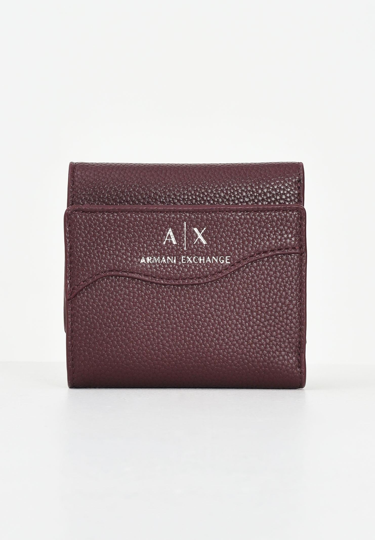 ARMANI EXCHANGE Portafogli bordeaux da donna con logo 948530CC783 UA343 ARMANI EXCHANGE