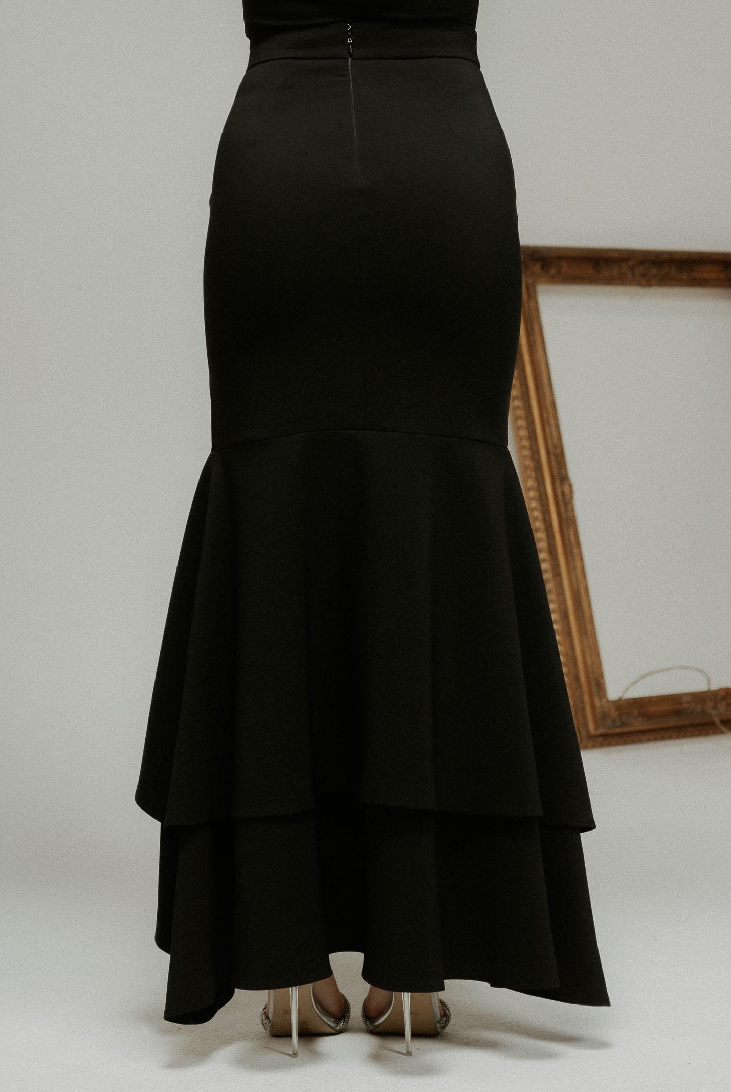 SANTAS Gonna lunga ÉLAN nera da donna PV2606 NE SANTAS