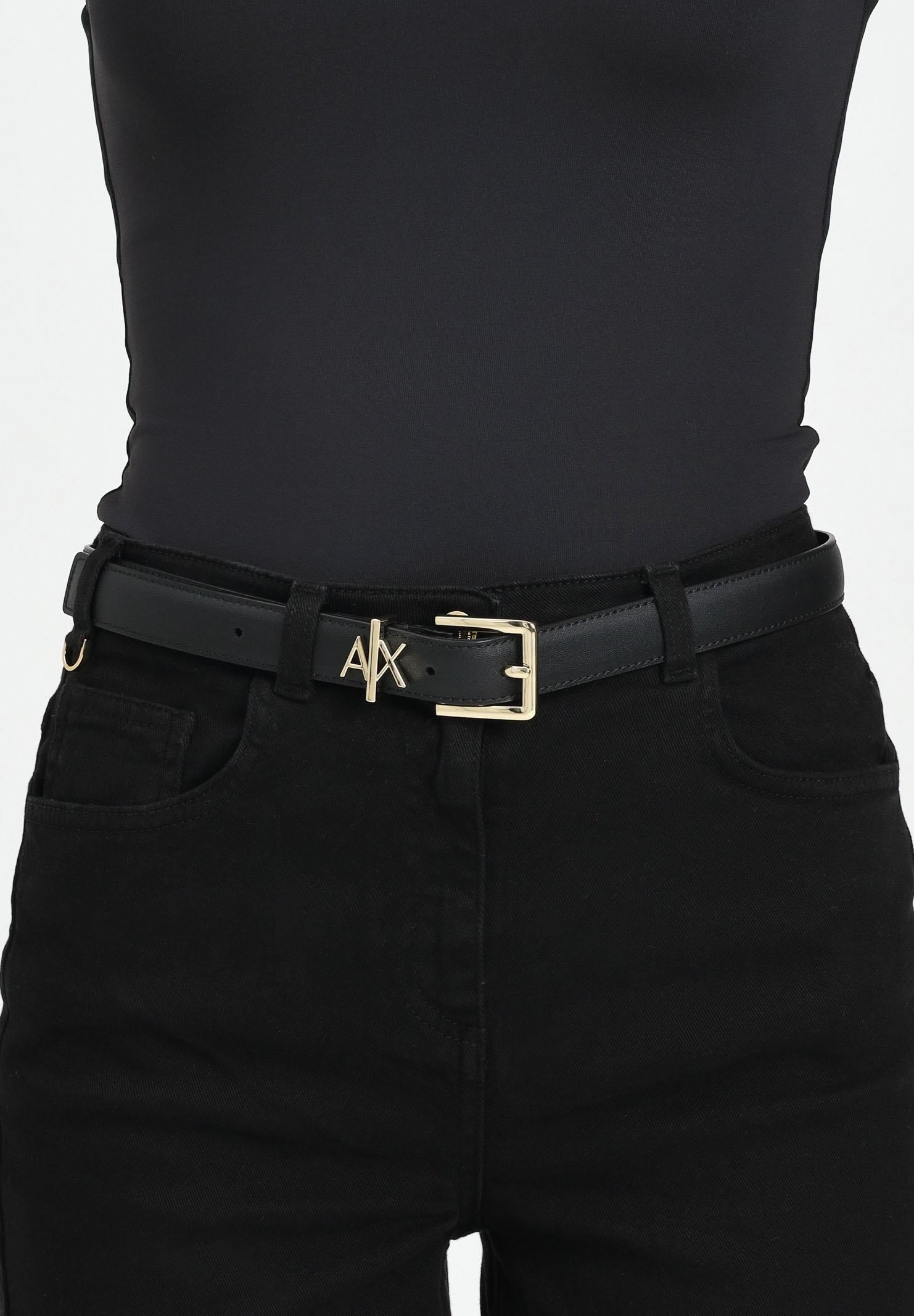 ARMANI EXCHANGE Cintura nera da donna con fibbia A|X 9411824R759 00020 ARMANI EXCHANGE