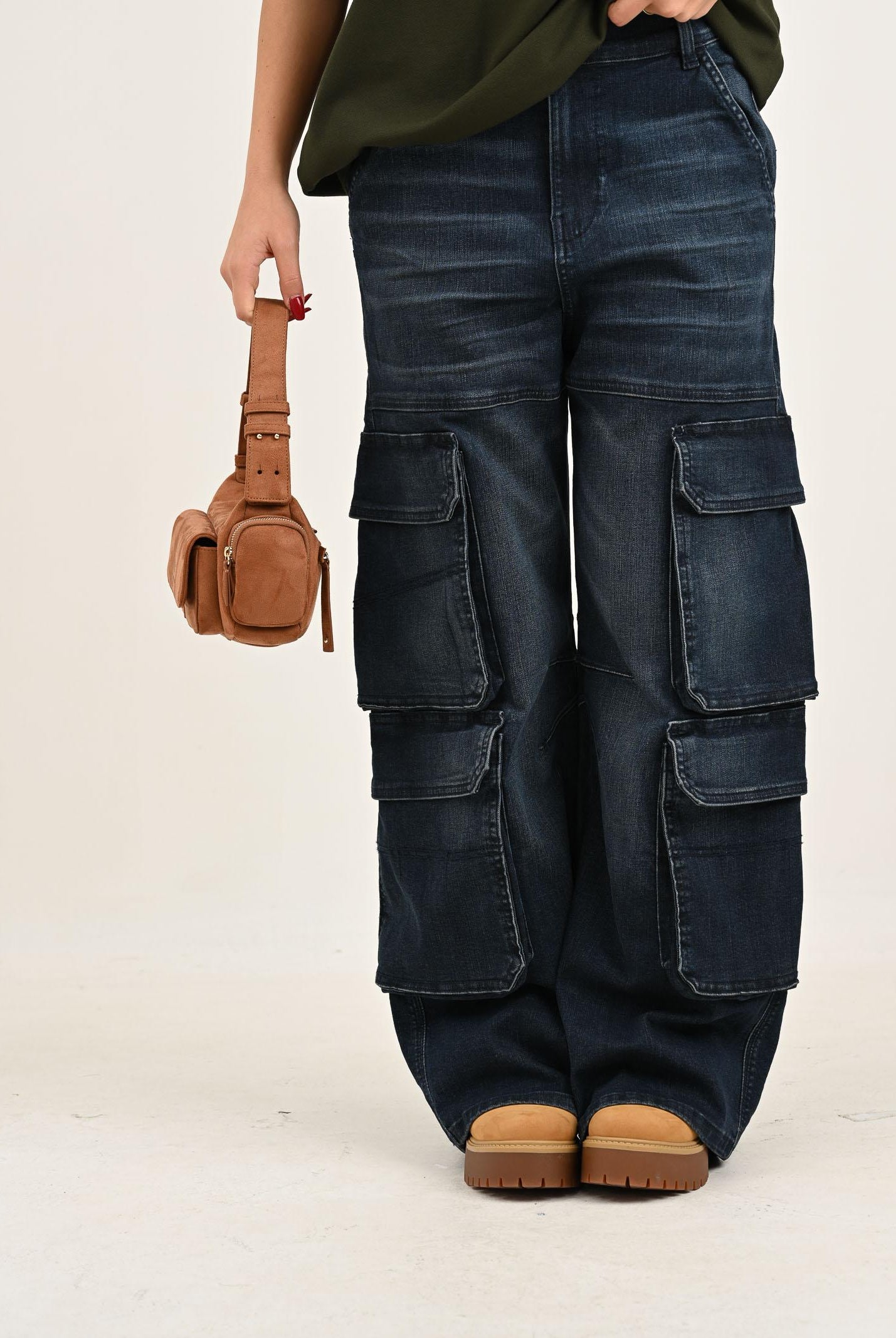 DIESEL Jeans cargo D-Argjx in denim blu per donna, ragazzi e bambini J02514KXBQL K01 DIESEL