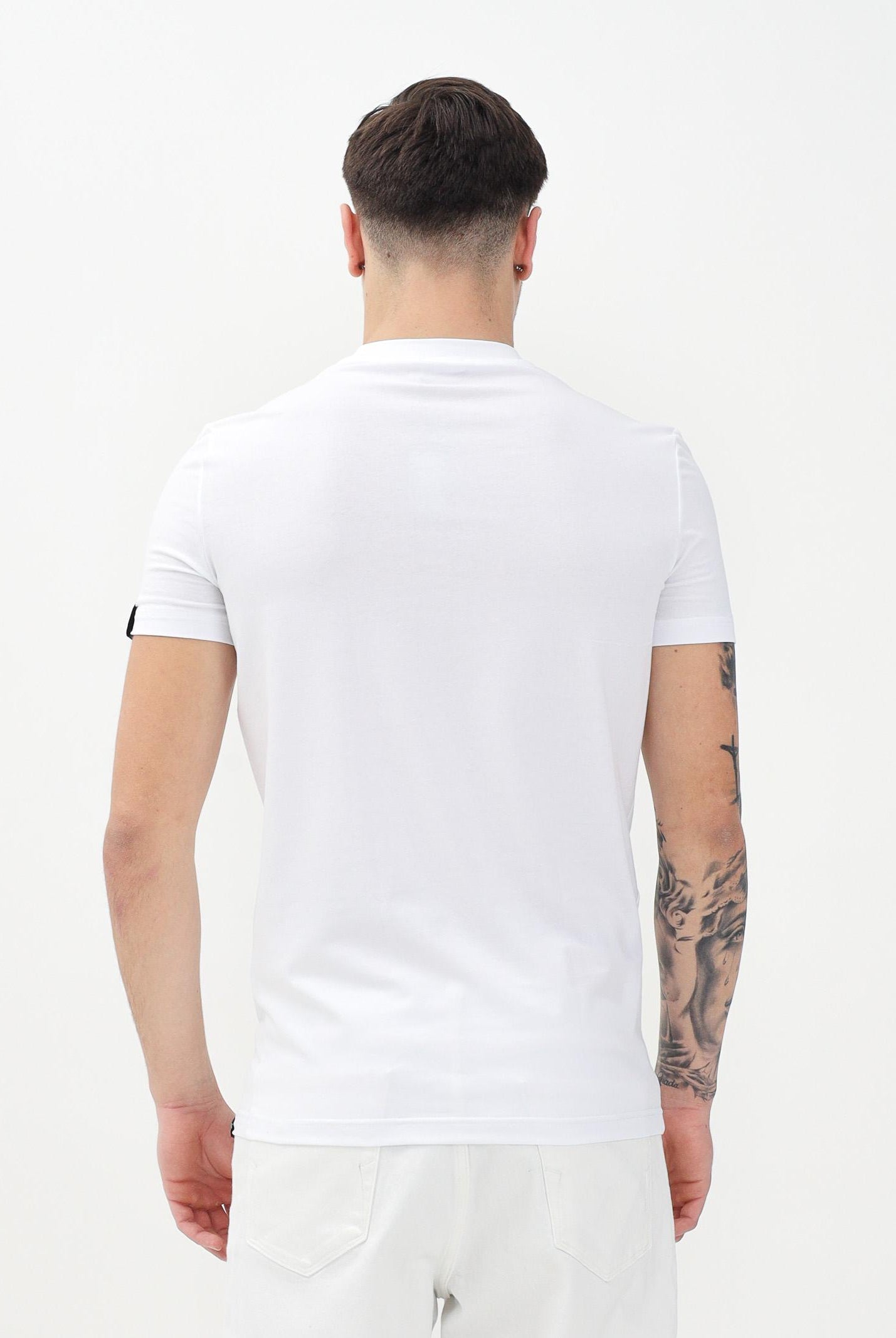 DSQUARED2 T-shirt a manica corta bianca per uomo e donna con patch logo D9M205720 100 DSQUARED2