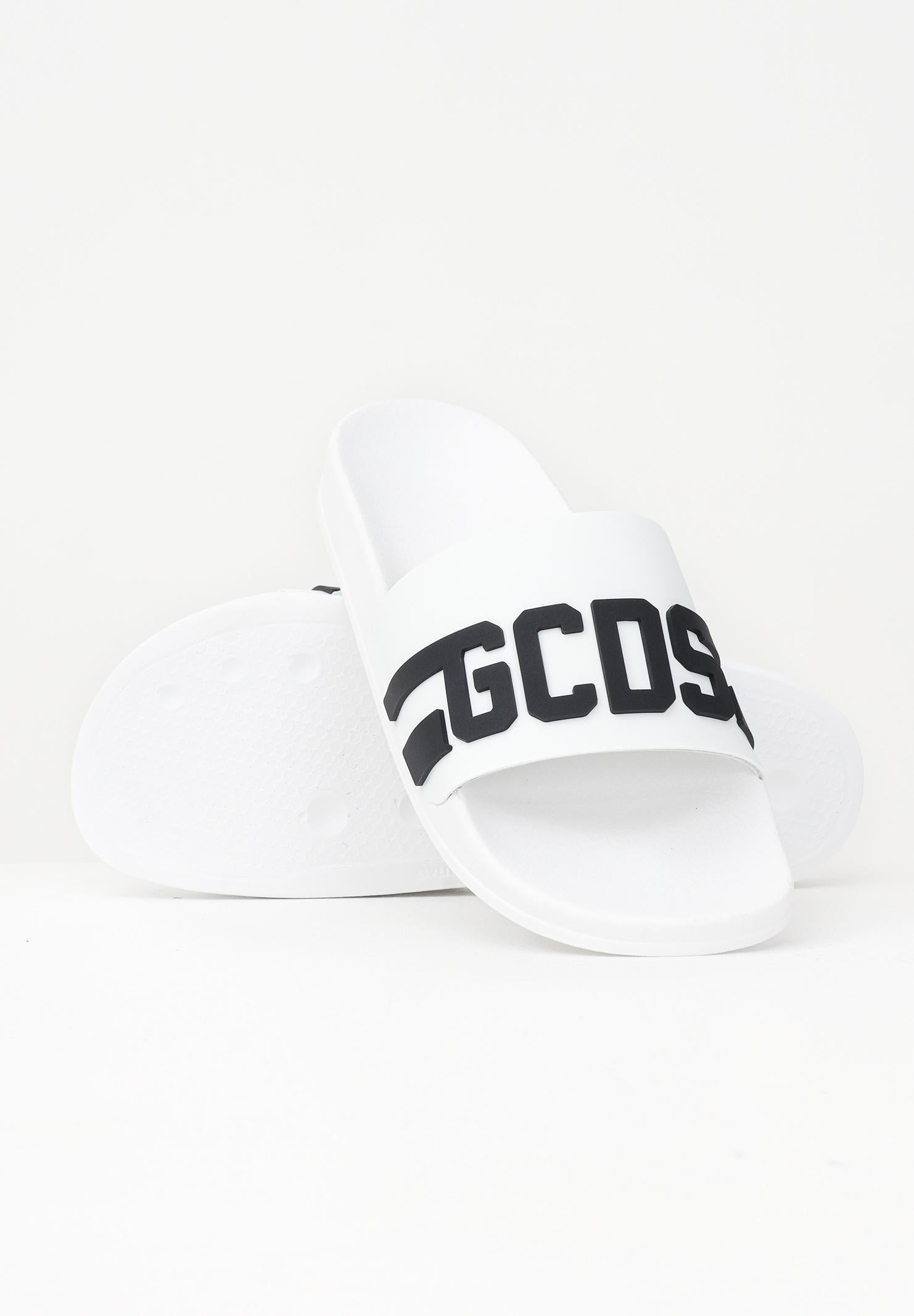 GCDS Ciabatte bianche da uomo con logo B1EU4901AG8 91 GCDS