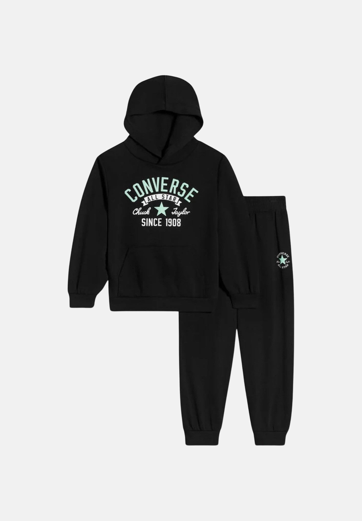 CONVERSE Tuta Retro Remix nera per bambino e bambina 9CH011 023 CONVERSE