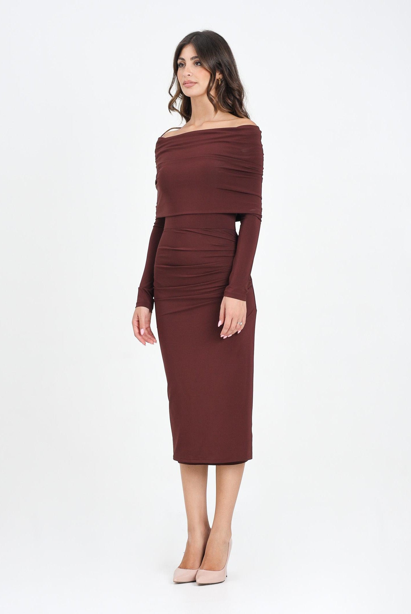 MAX MARA Abito midi bordeaux da donna 2526626051600 002 MAX MARA