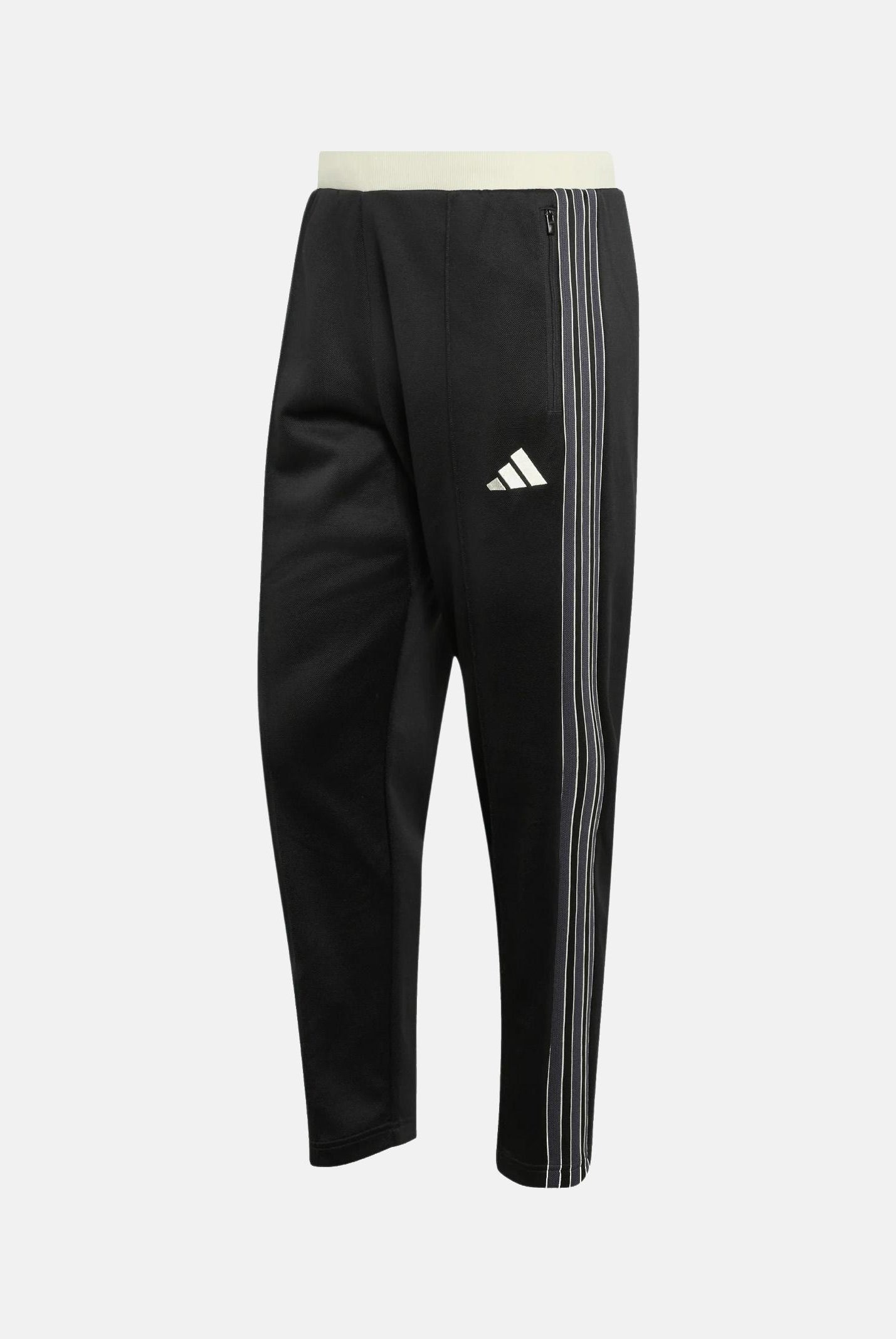 ADIDAS PERFORMANCE pantaloni sportivi Stadium Regular Fit Piqué Track Pants Black nero con dettagli grigi e avorio uomo. KV5918 . ADIDAS PERFORMANCE