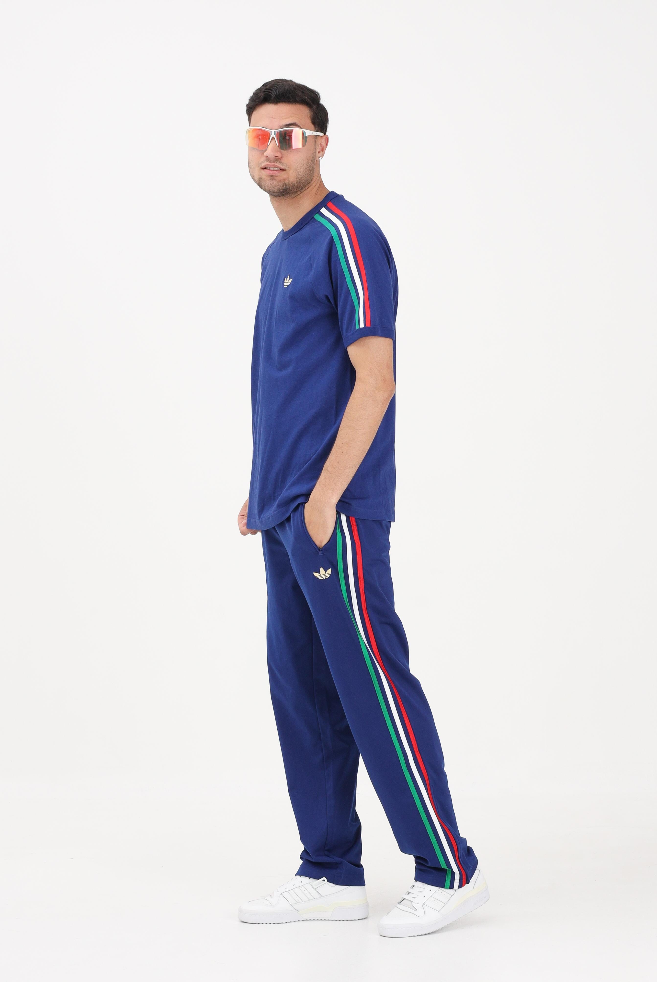 ADIDAS ORIGINALS pantaloni sportivi Firebird Track Pants Victory Blue / Bold Green / White blu elettrico con dettagli verde, bianco e rosso uomo KD3835 . ADIDAS ORIGINALS