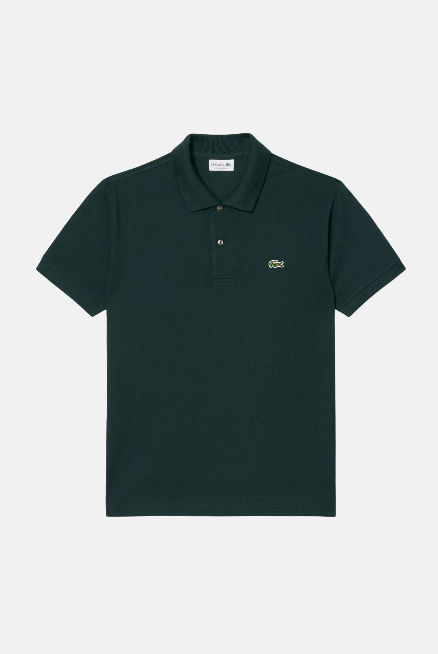 LACOSTE Polo verde scuro per uomo e donna con patch logo coccodirllo 1212 AFK LACOSTE