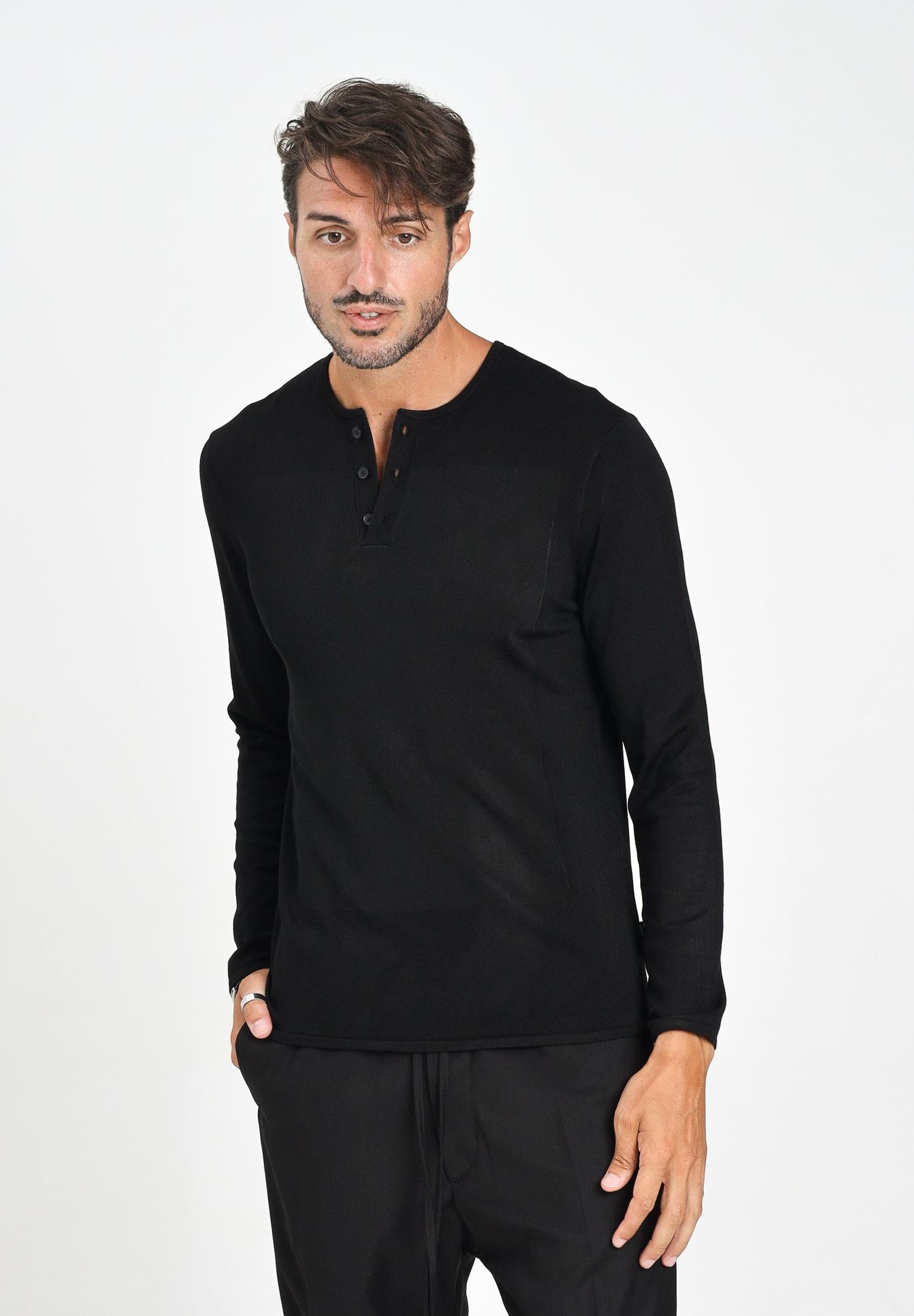 ARMANI EXCHANGE Maglia girocollo nera da uomo in maglia leggera XM001923AF18947 UC001 ARMANI EXCHANGE