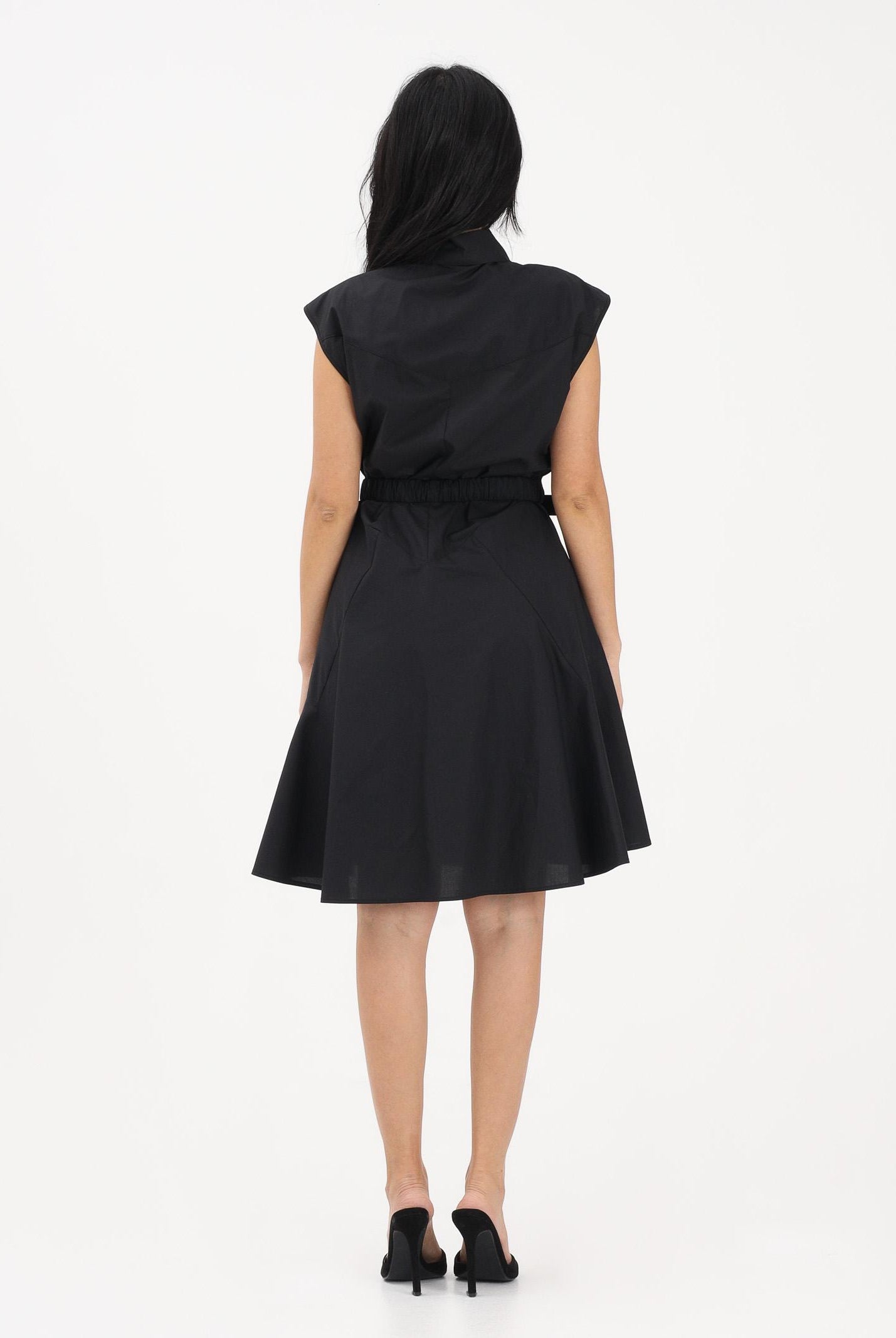 PINKO Abito chemisier nero da donna con cintura 103111A2LD Z99 PINKO