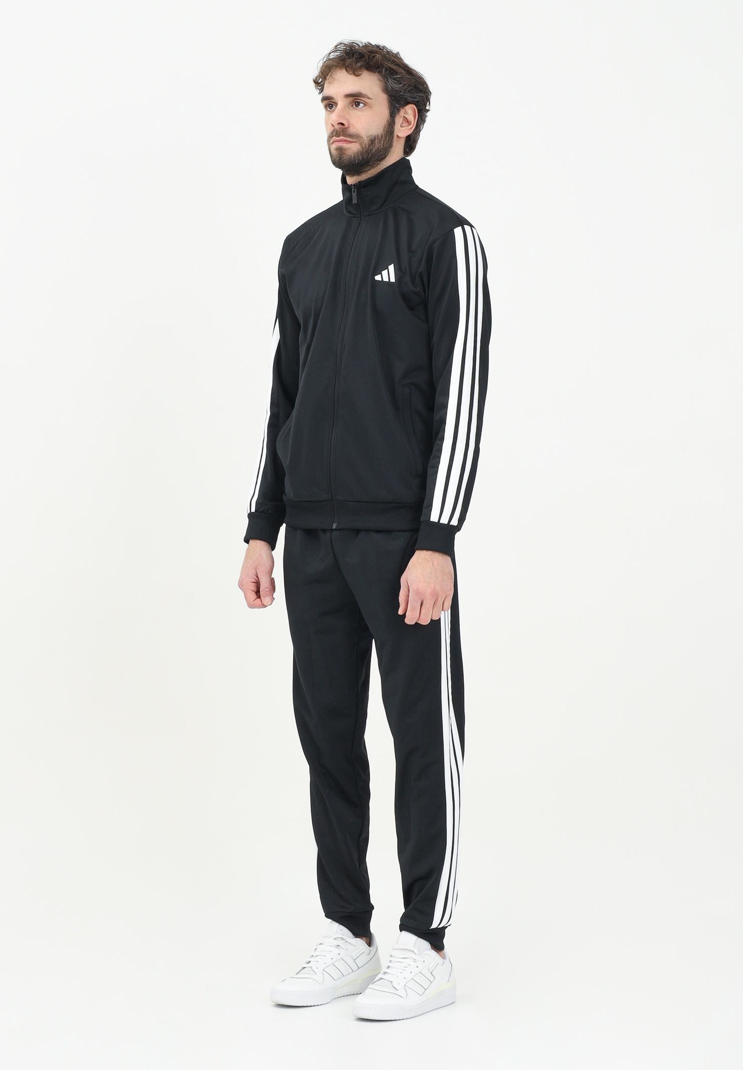 ADIDAS PERFORMANCE Tuta Basic 3-Stripes Tricot nera da uomo JI8858 . ADIDAS PERFORMANCE