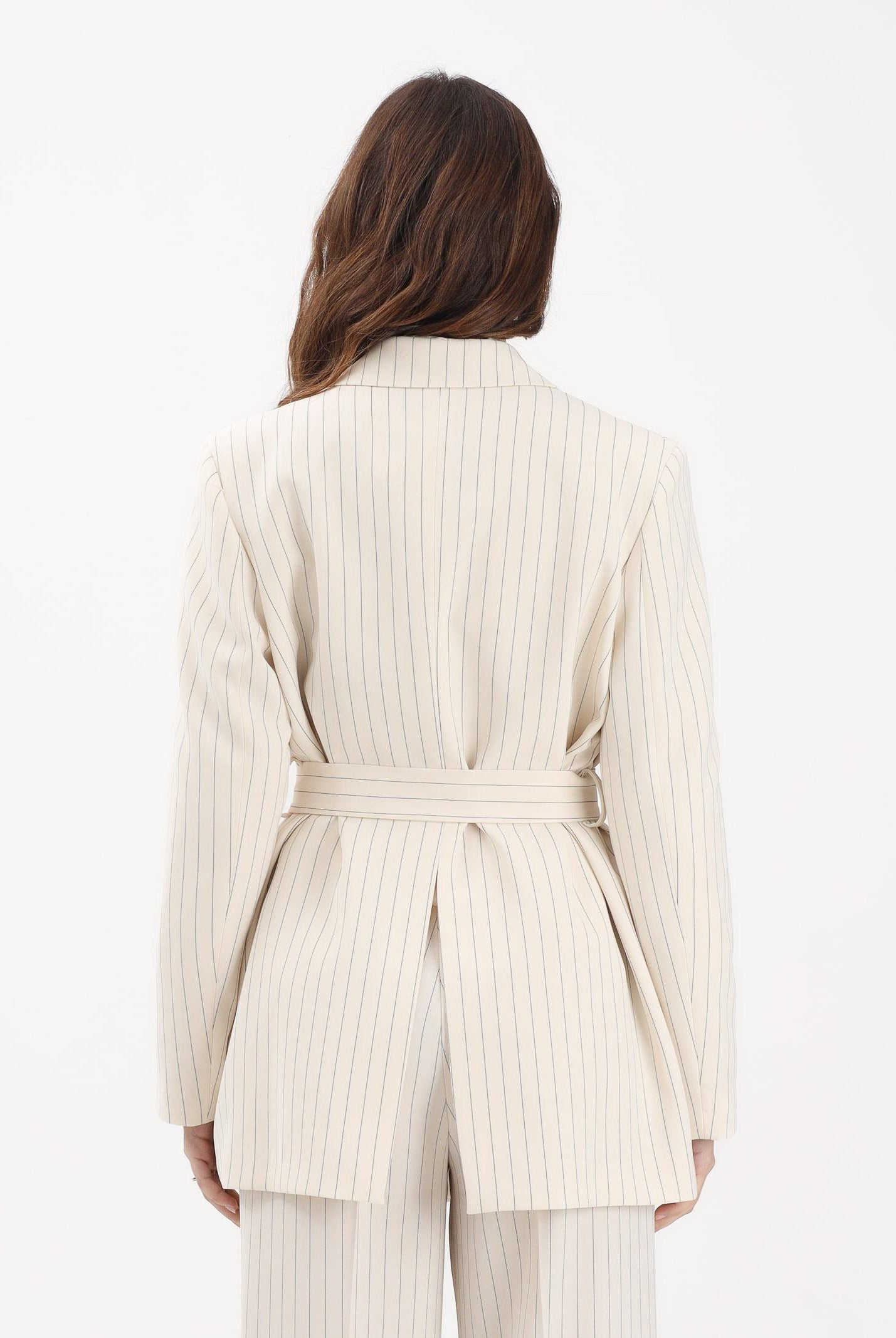 VICOLO Giacca panna da donna con motivo gessato TAB0094 ABF VICOLO