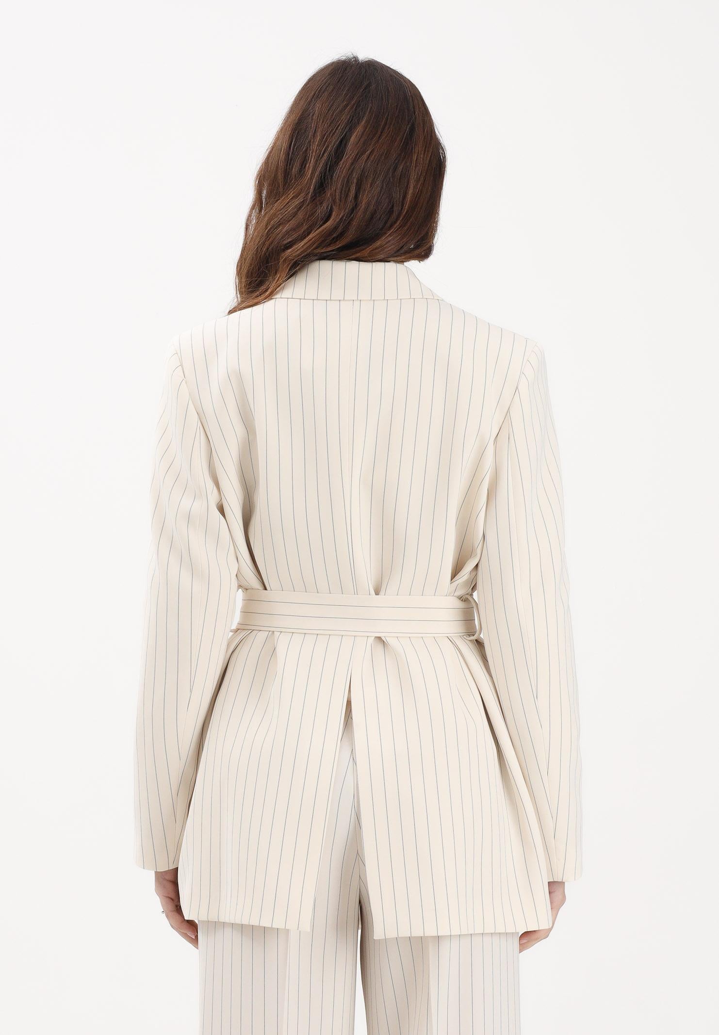 VICOLO Giacca panna da donna con motivo gessato TAB0094 ABF VICOLO