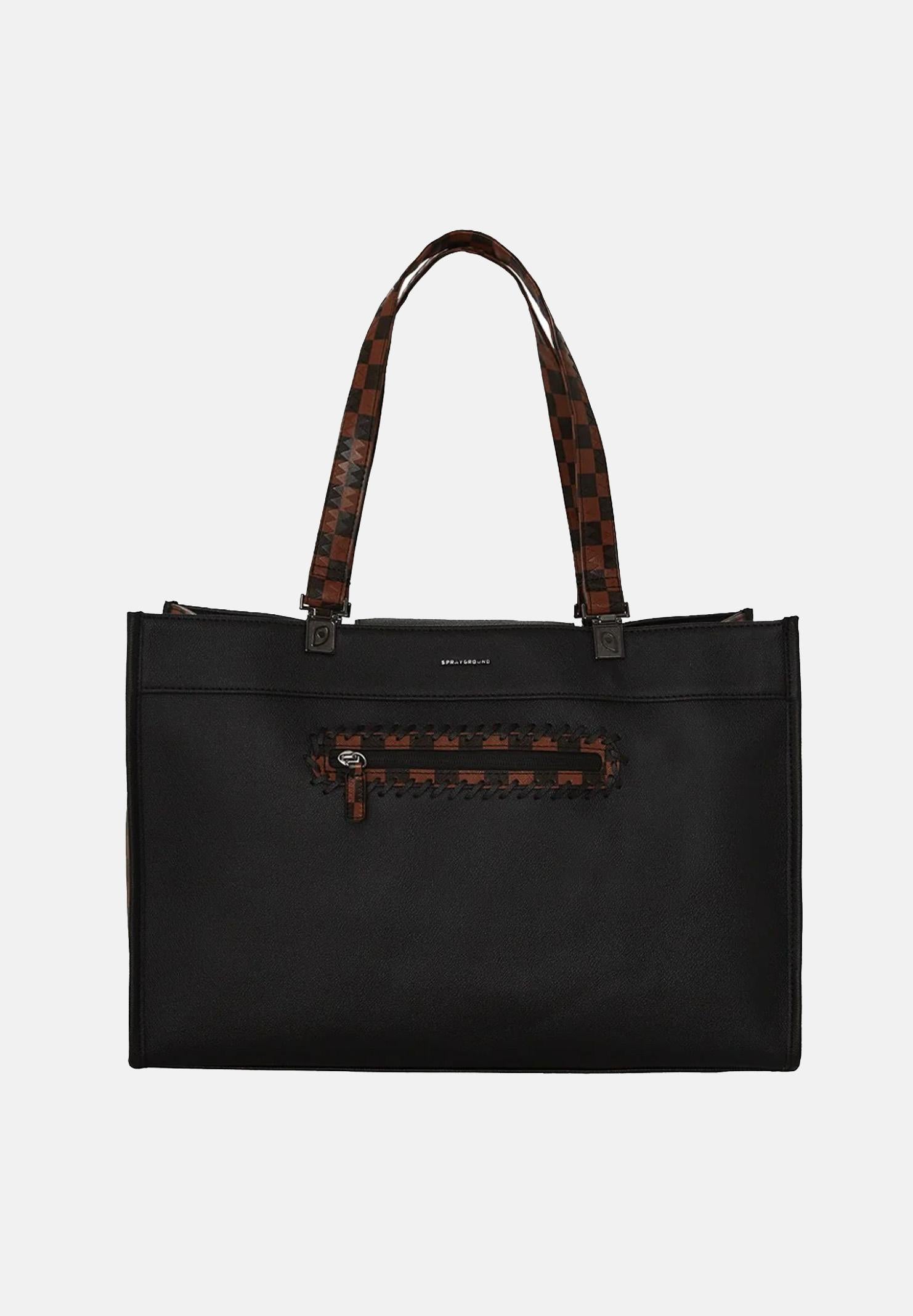 SPRAYGROUND Shopper Dose Of Check Deux Tortuga nera da donna 910T8020NSZ SPRAYGROUND