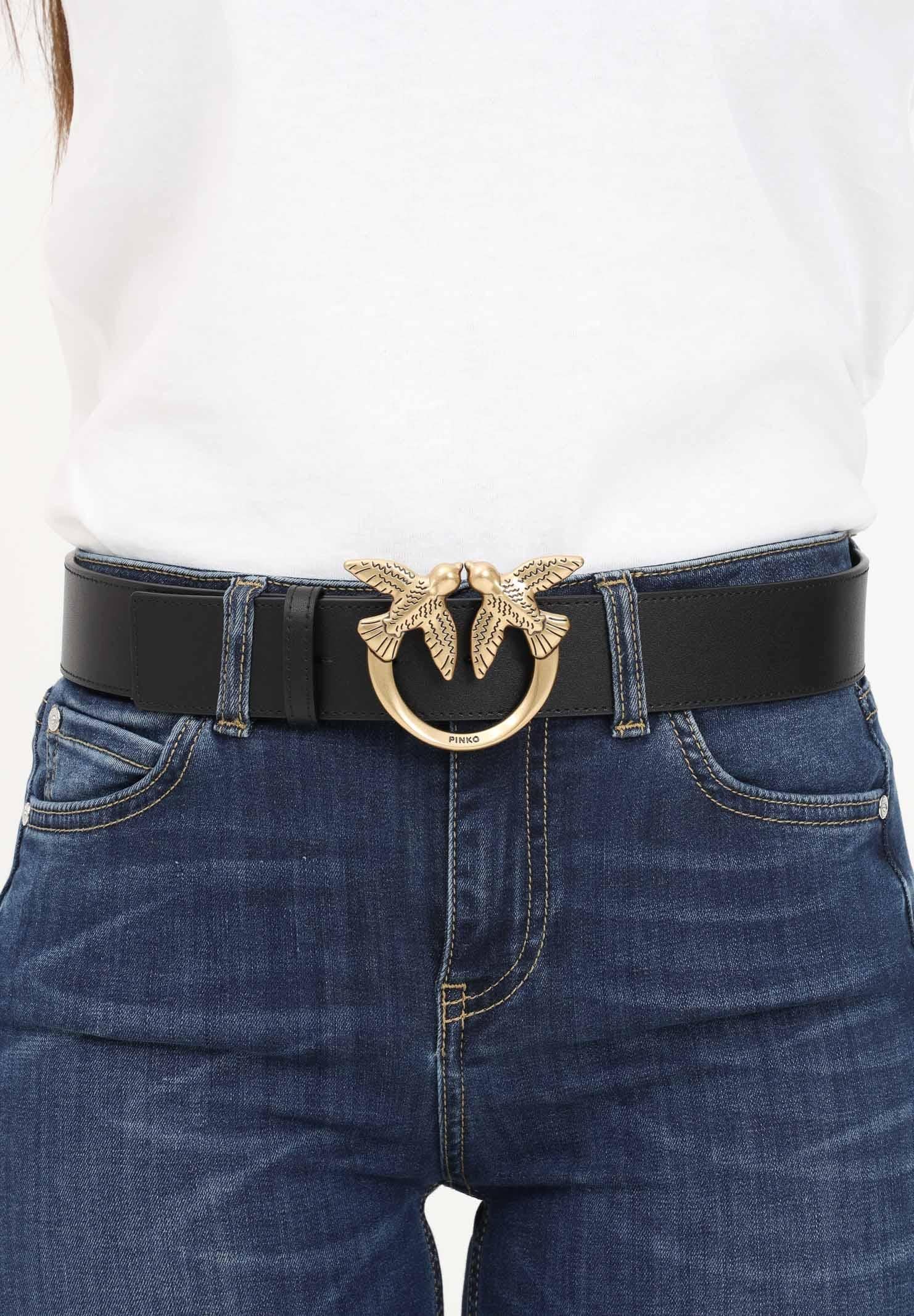 PINKO Cintura Love Birds nera da donna 100120A0F1 Z99Q PINKO