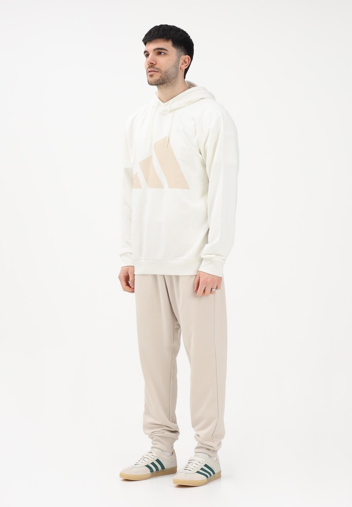 ADIDAS PERFORMANCE Tuta BIG LOGO beige e panna da uomo KB8780 . ADIDAS PERFORMANCE
