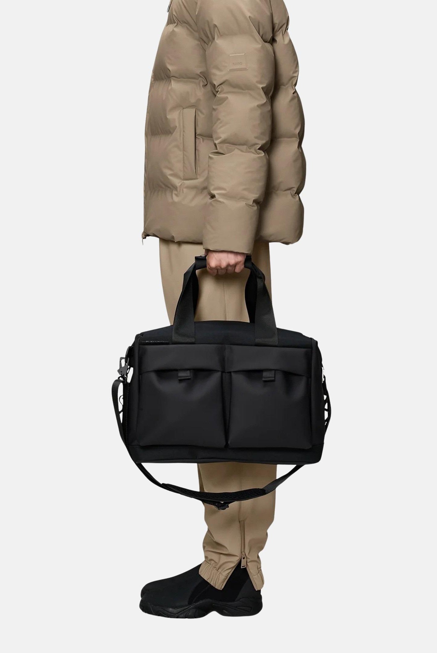 RAINS Borsone Otaru Weekend nero per uomo e donna RA12970 BLA RAINS