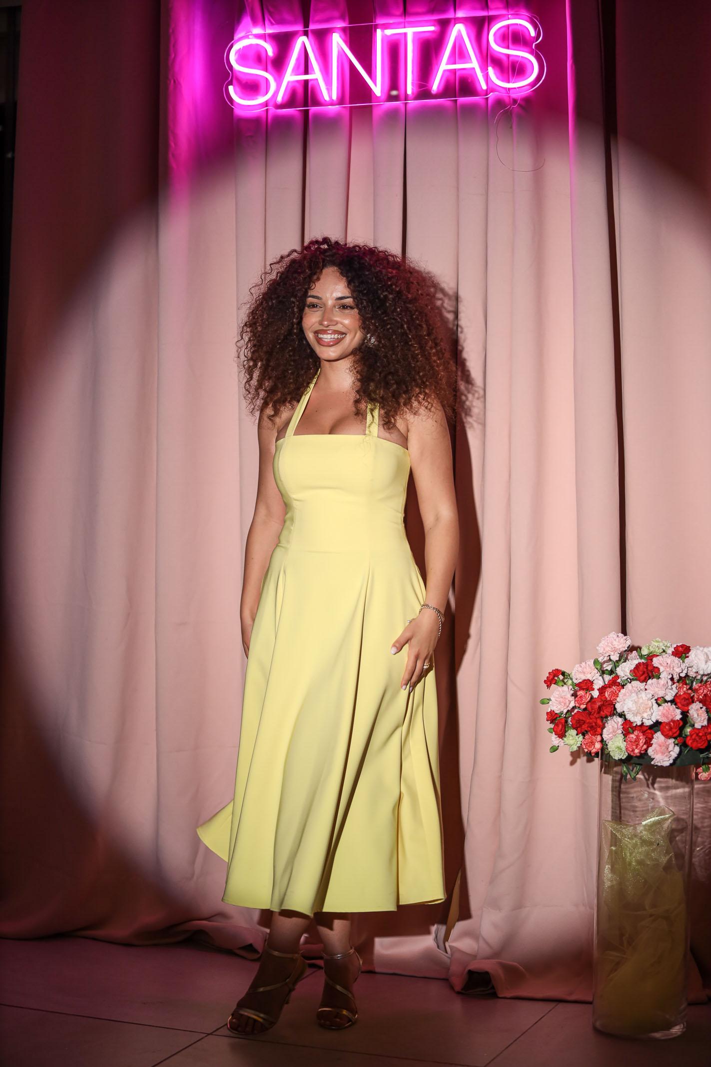 SANTAS Abito midi MEDELEINE giallo da donna PV2508 GIALLO SANTAS