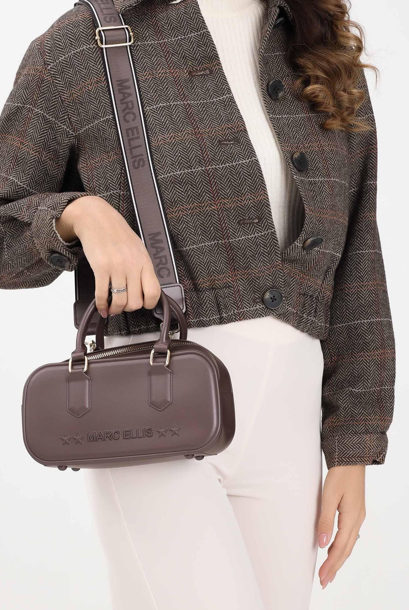 MARC ELLIS Borsa a mano FLAT STITCH 25 marrone da donna FLAT-STICH25 COLIGO MARC ELLIS