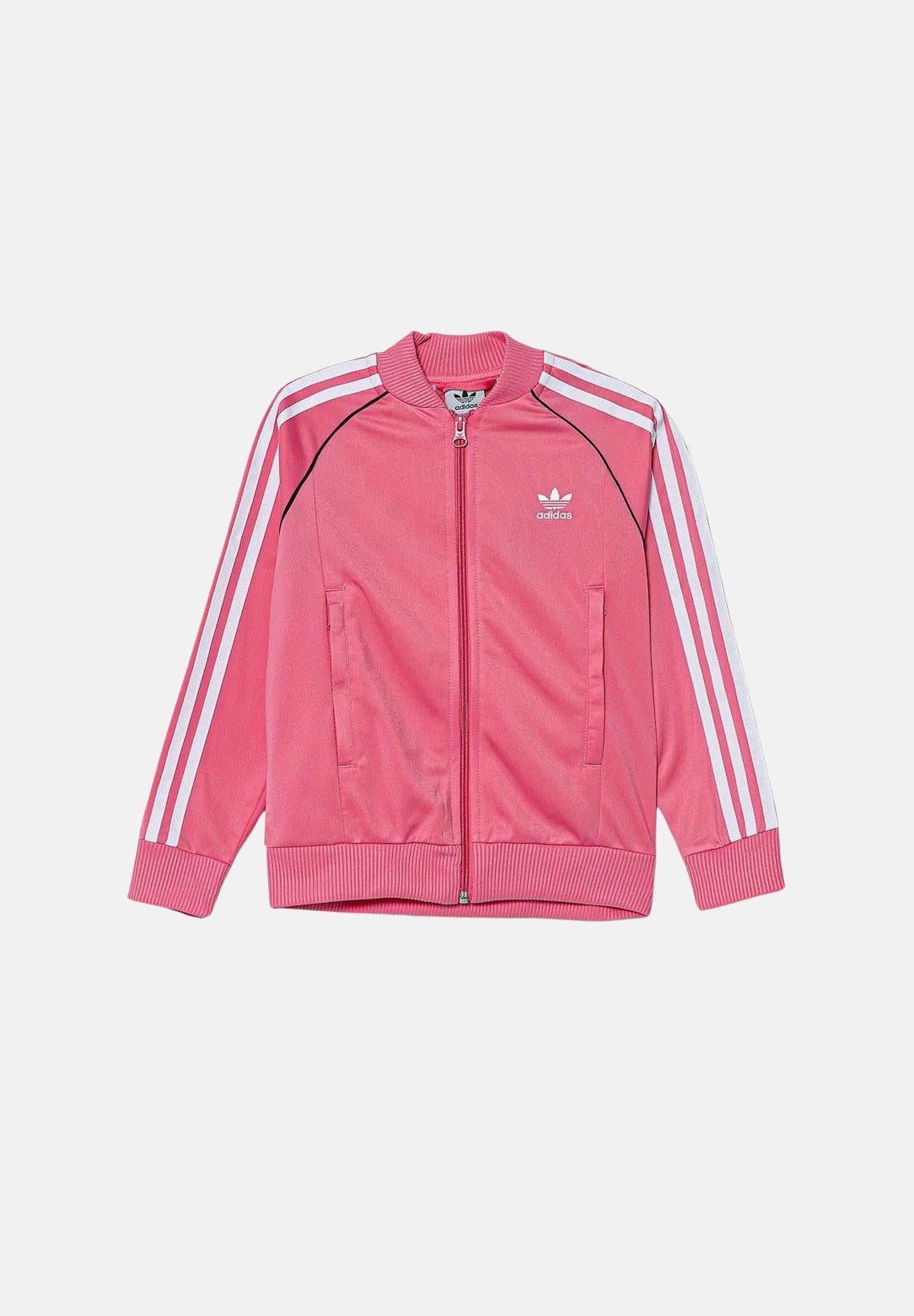 ADIDAS ORIGINALS Felpa con zip adicolor SST rosa da bambina JV8562 . ADIDAS ORIGINALS