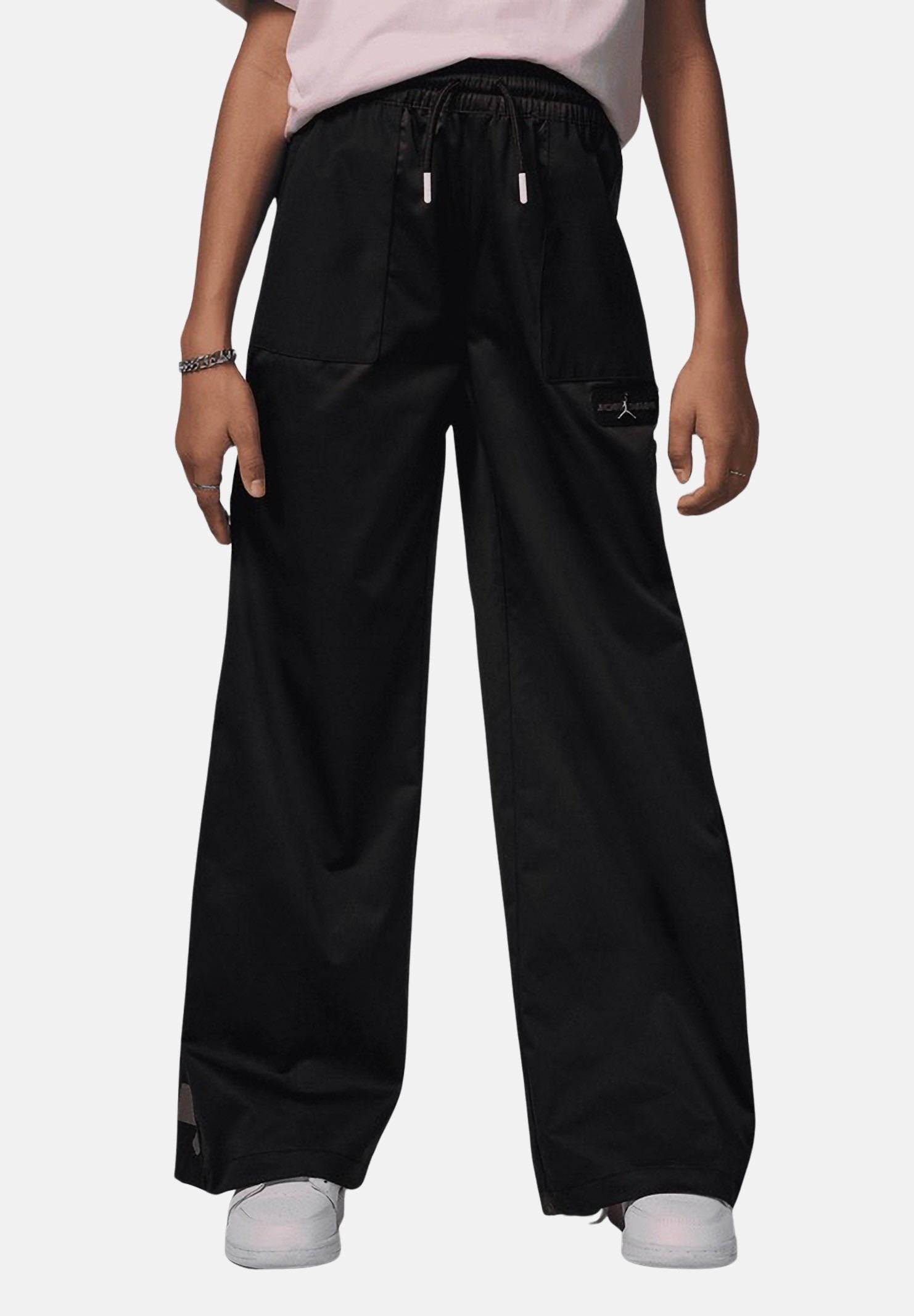 JORDAN Pantalone sportivo nero da bambina in tessuto utility 45D694 023 JORDAN