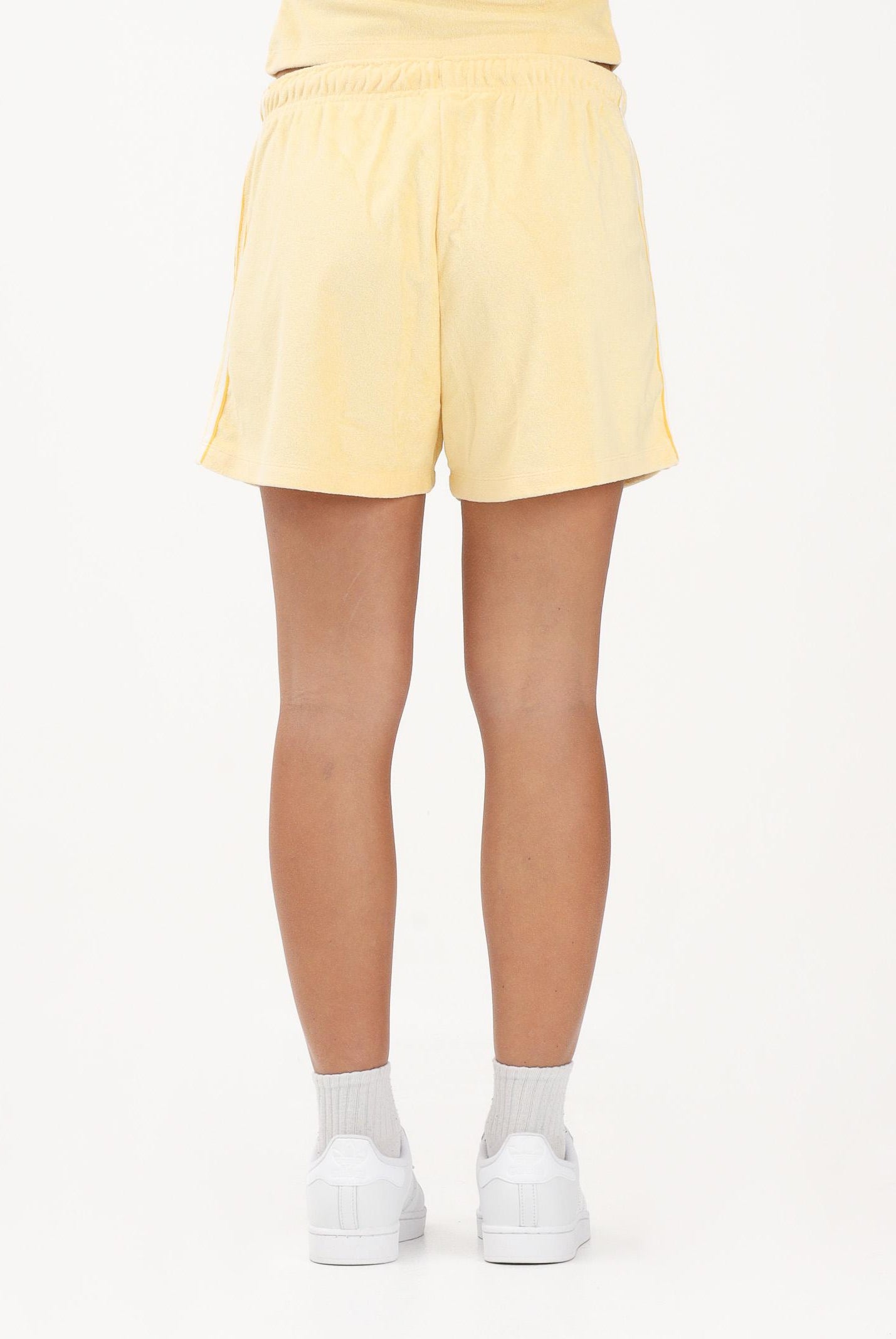 ADIDAS ORIGINALS Shorts sportivo Terry Towel Firebird giallo da donna KD1395 . ADIDAS ORIGINALS