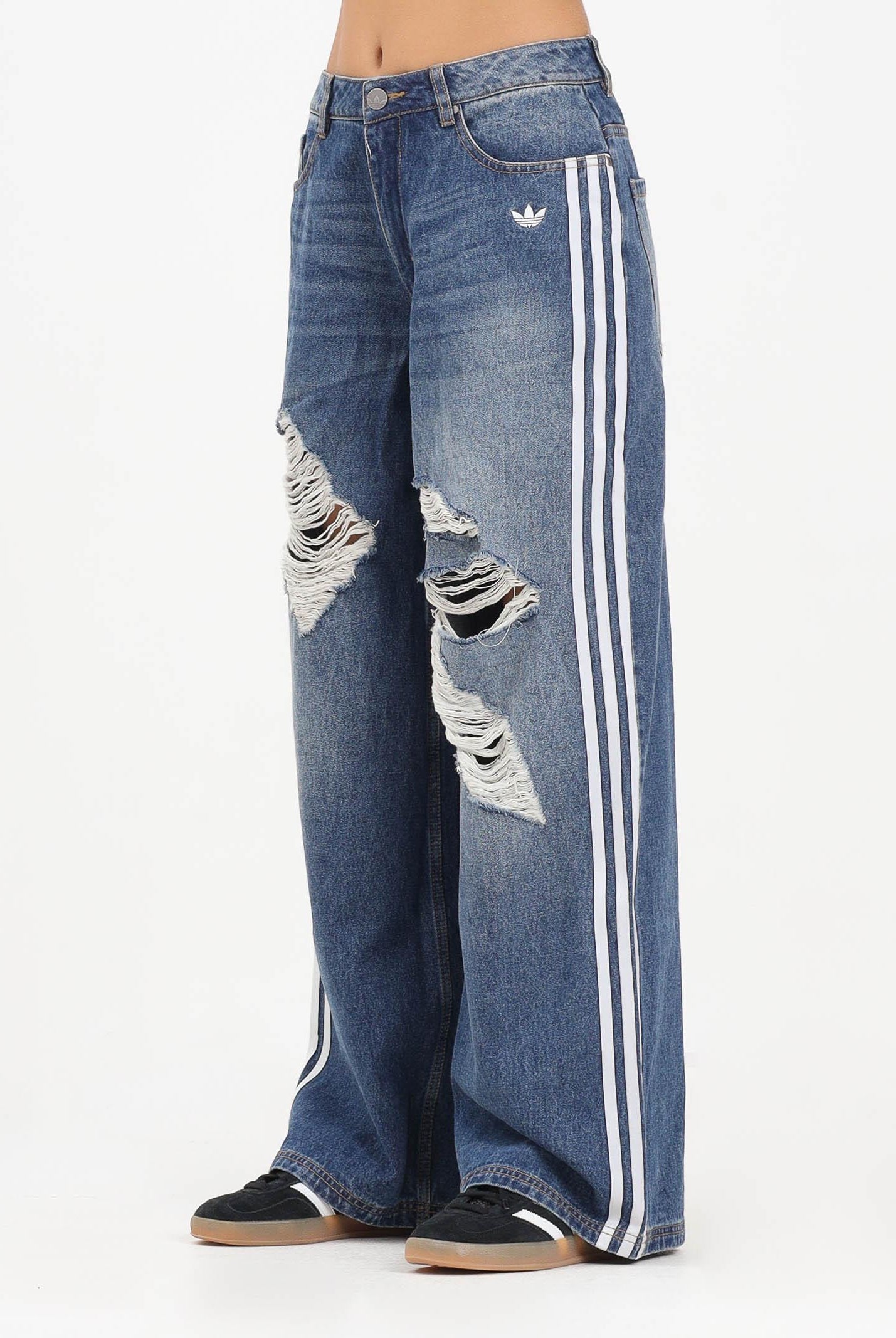 ADIDAS ORIGINALS Jeans Loose Denim Destressed in denim scuro da donna KE3300 ADIDAS ORIGINALS