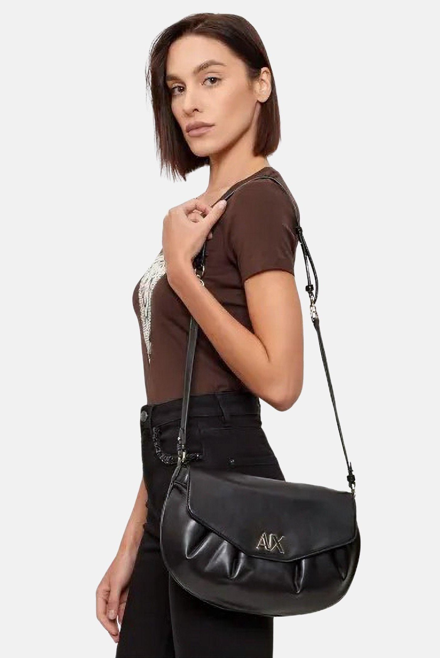 ARMANI EXCHANGE Borsa a tracolla nera da donna XW002163AF19894 UC001 ARMANI EXCHANGE