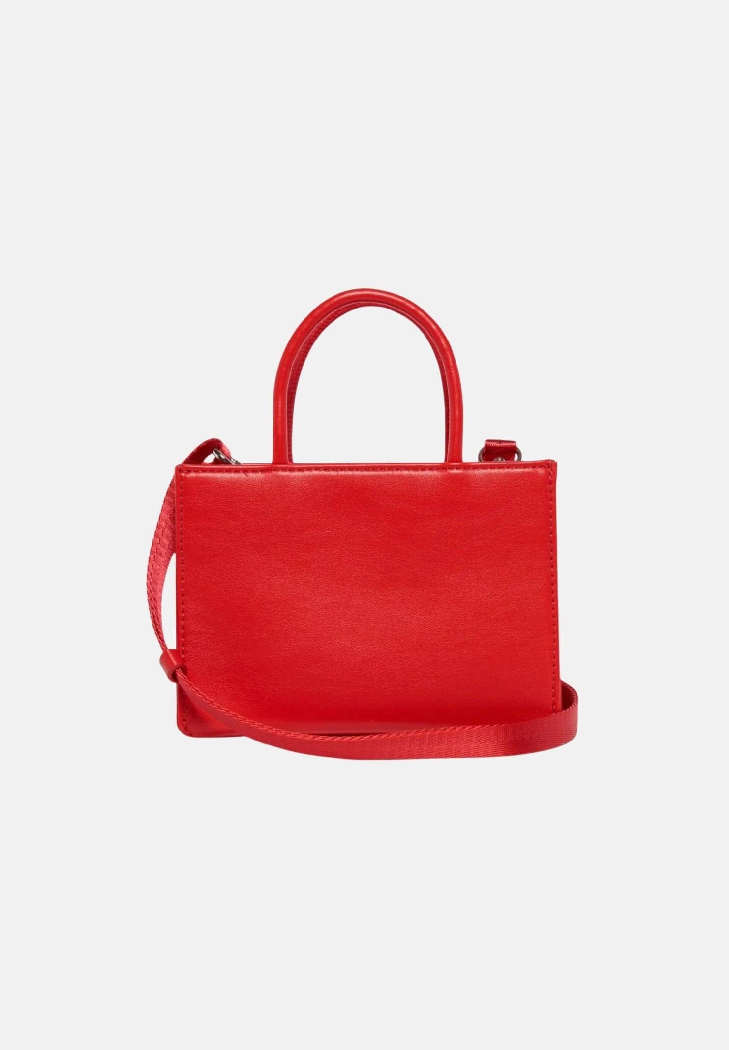 DIESEL Borsa a mano rossa da donna con logo in rilievo J02529P8073 T4346 DIESEL