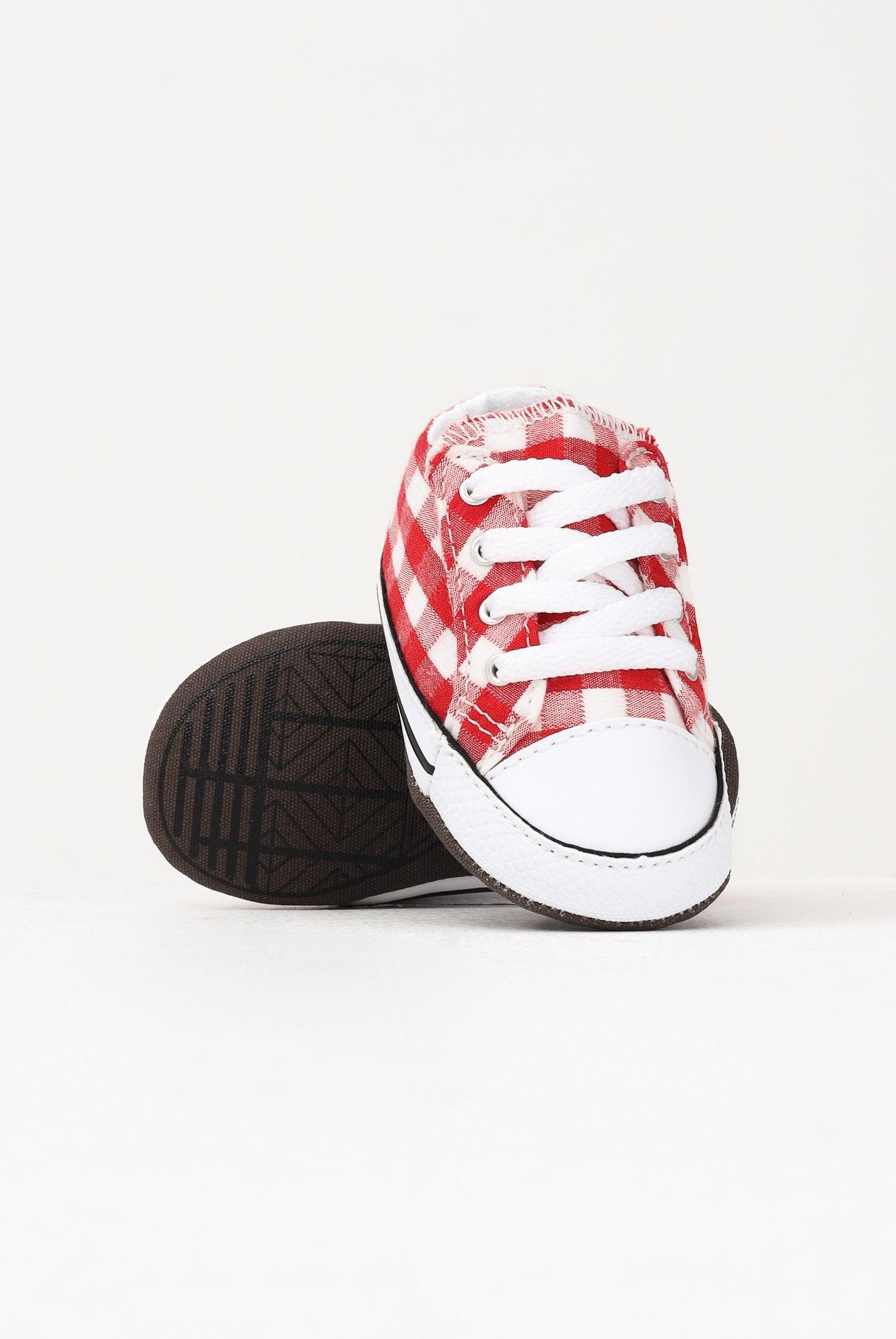CONVERSE Scarpe da culla Chuck Taylor All Star Cribster Checkered rosse da neonato A13196C CONVERSE