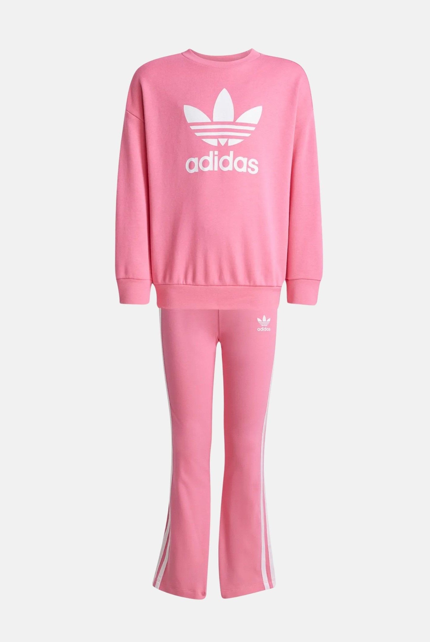 ADIDAS ORIGINALS Tuta Loose Crew Flared rosa da bambina JY3741  ADIDAS ORIGINALS
