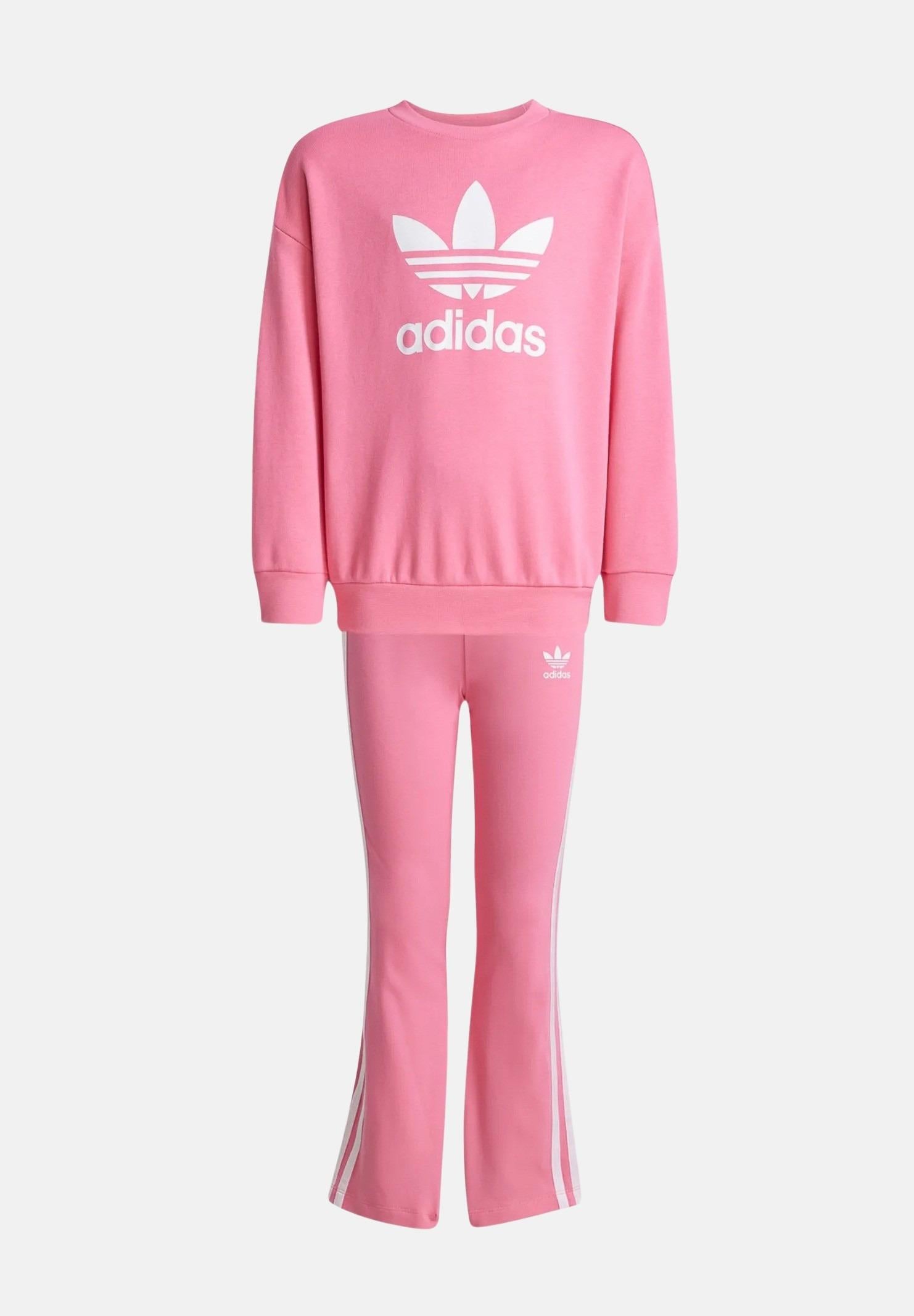ADIDAS ORIGINALS Tuta Loose Crew Flared rosa da bambina JY3741 ADIDAS ORIGINALS