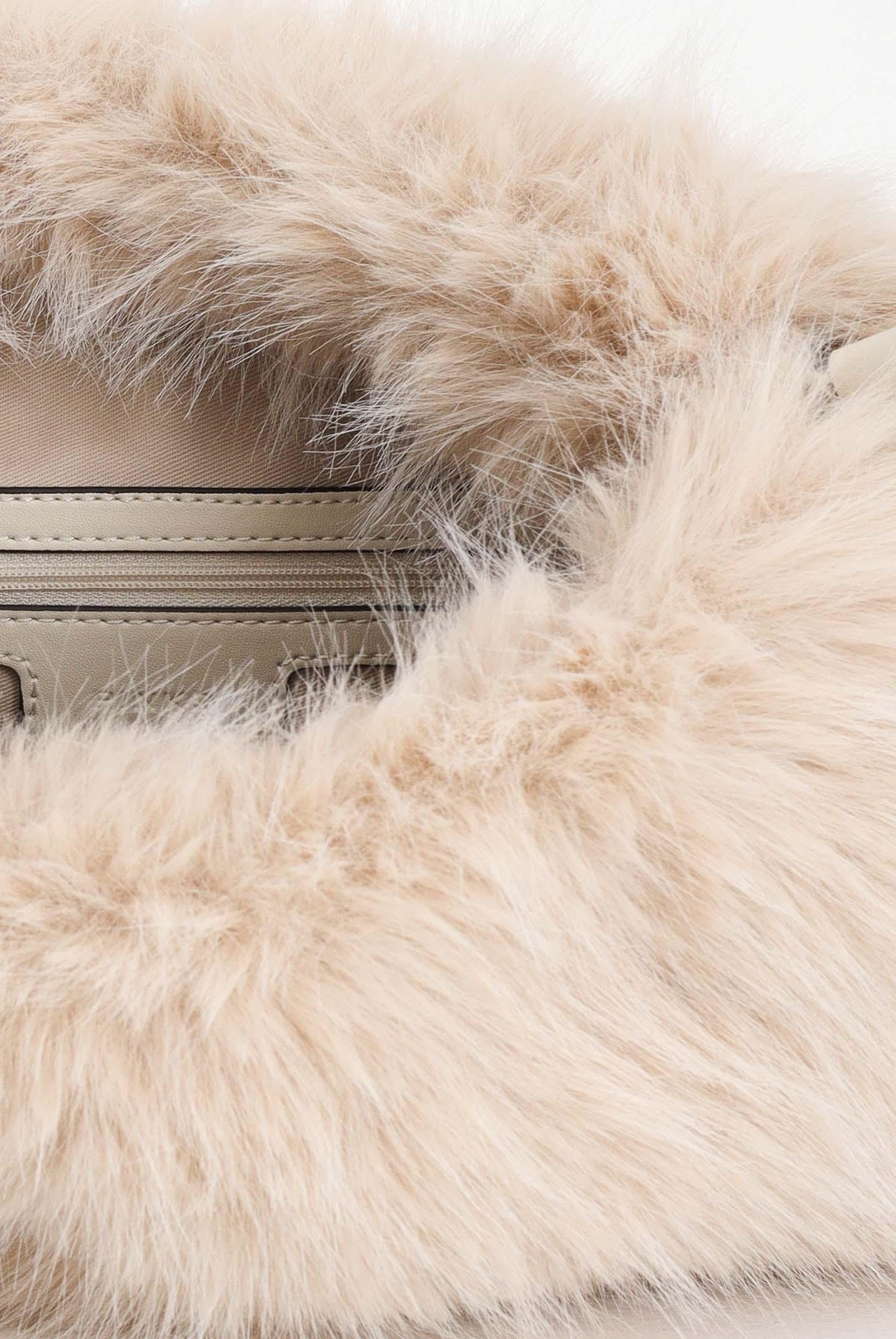 PINKO Maxi Clutch in eco pelliccia beige da donna 105909A2VZ C50Q PINKO