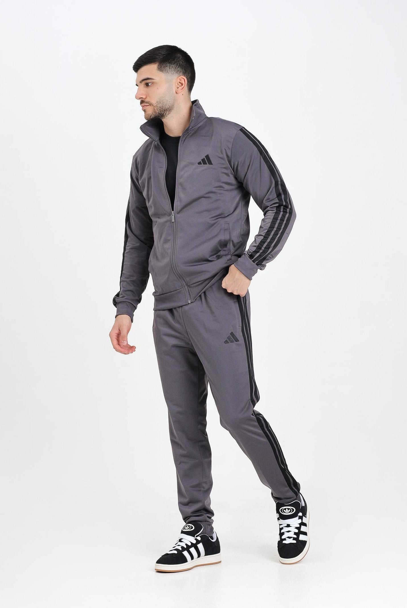 ADIDAS PERFORMANCE Tuta Essentials 3-Stripes grigia da uomo JI8856 ADIDAS PERFORMANCE