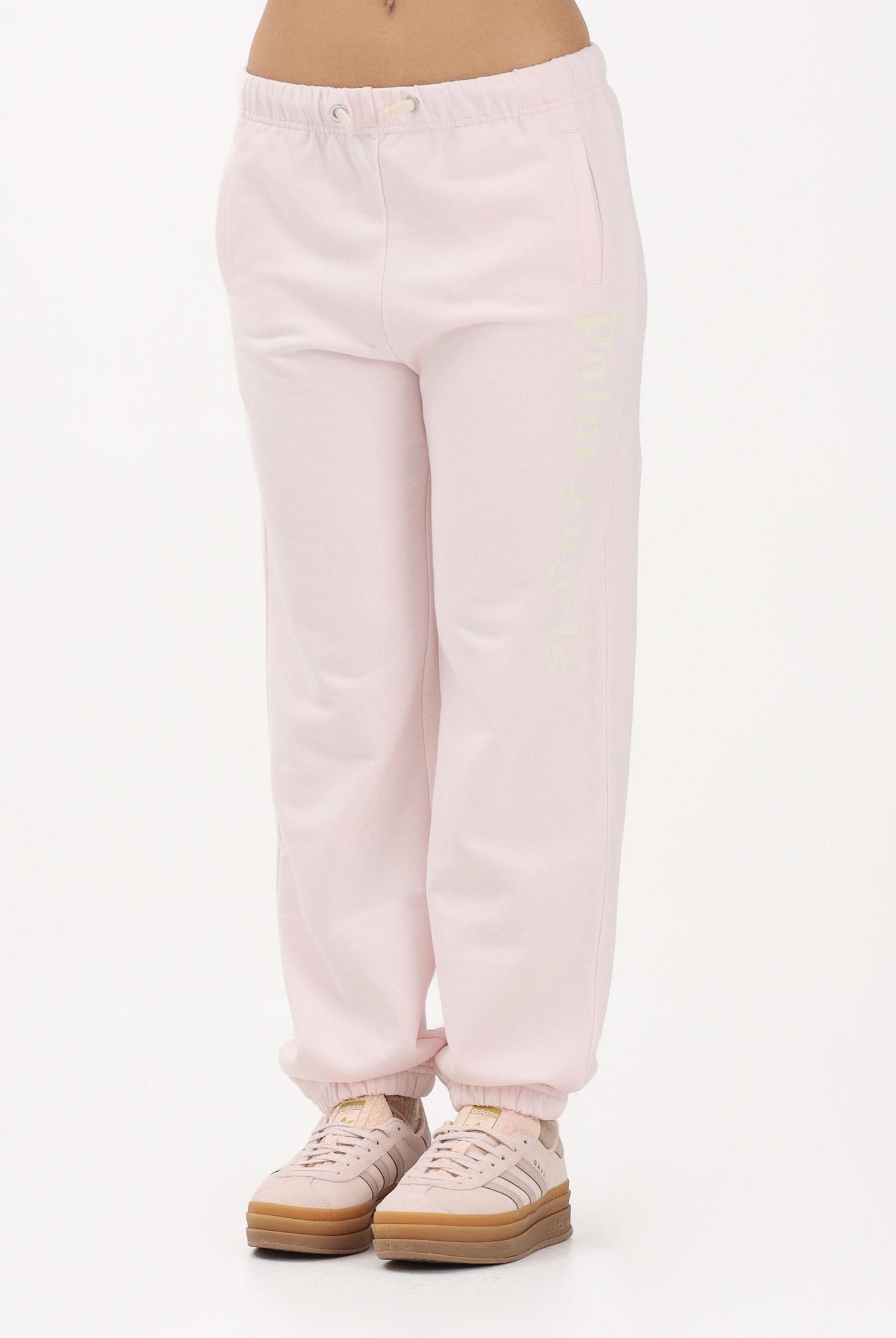 PALM ANGELS Pantalone sportivo rosa per donna, ragazze e bambine con stampa logo PGCH008S26FLE001 042 PALM ANGELS