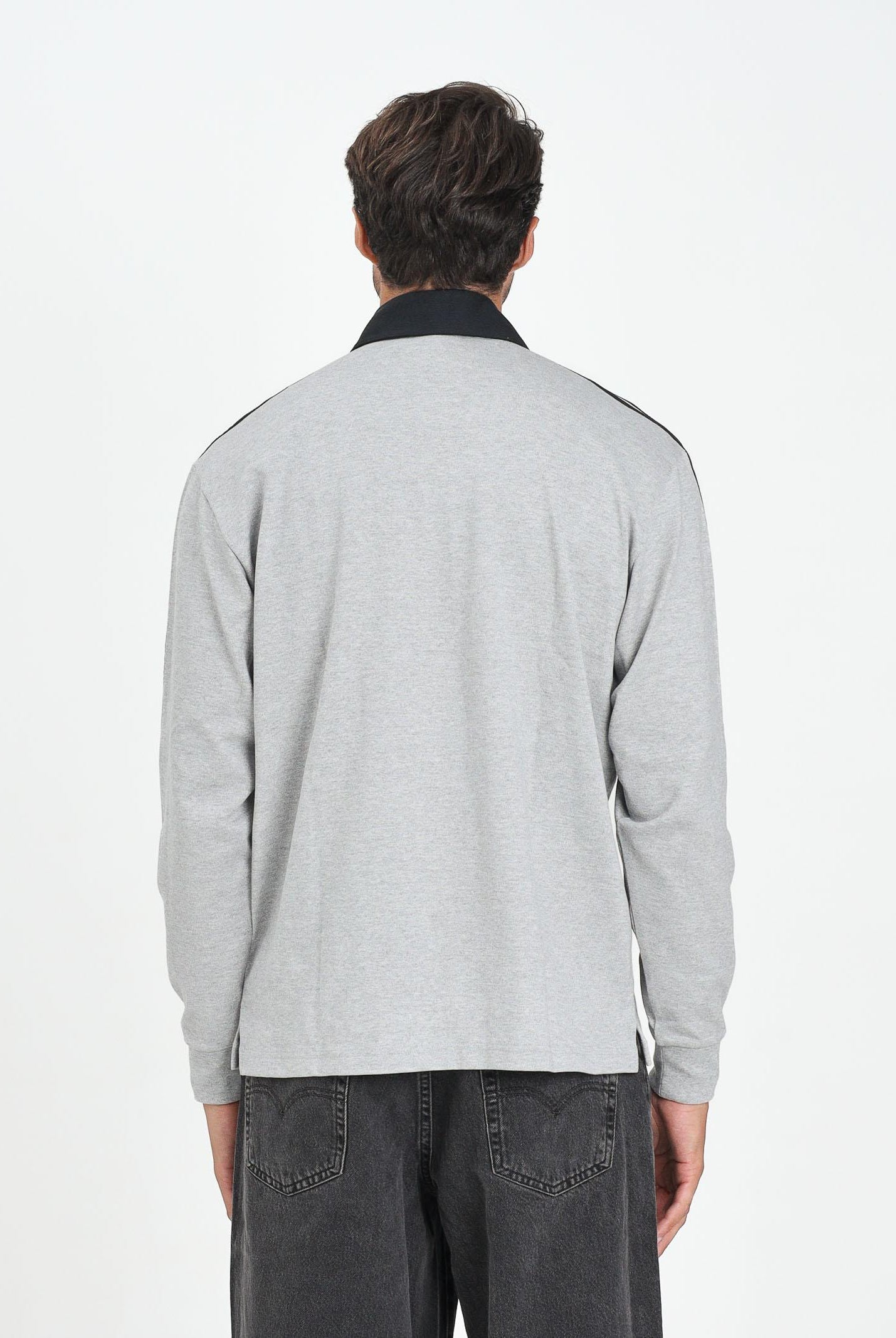 ADIDAS ORIGINALS Polo a manica lunga Adicolor grigia da uomo JY1399 ADIDAS ORIGINALS