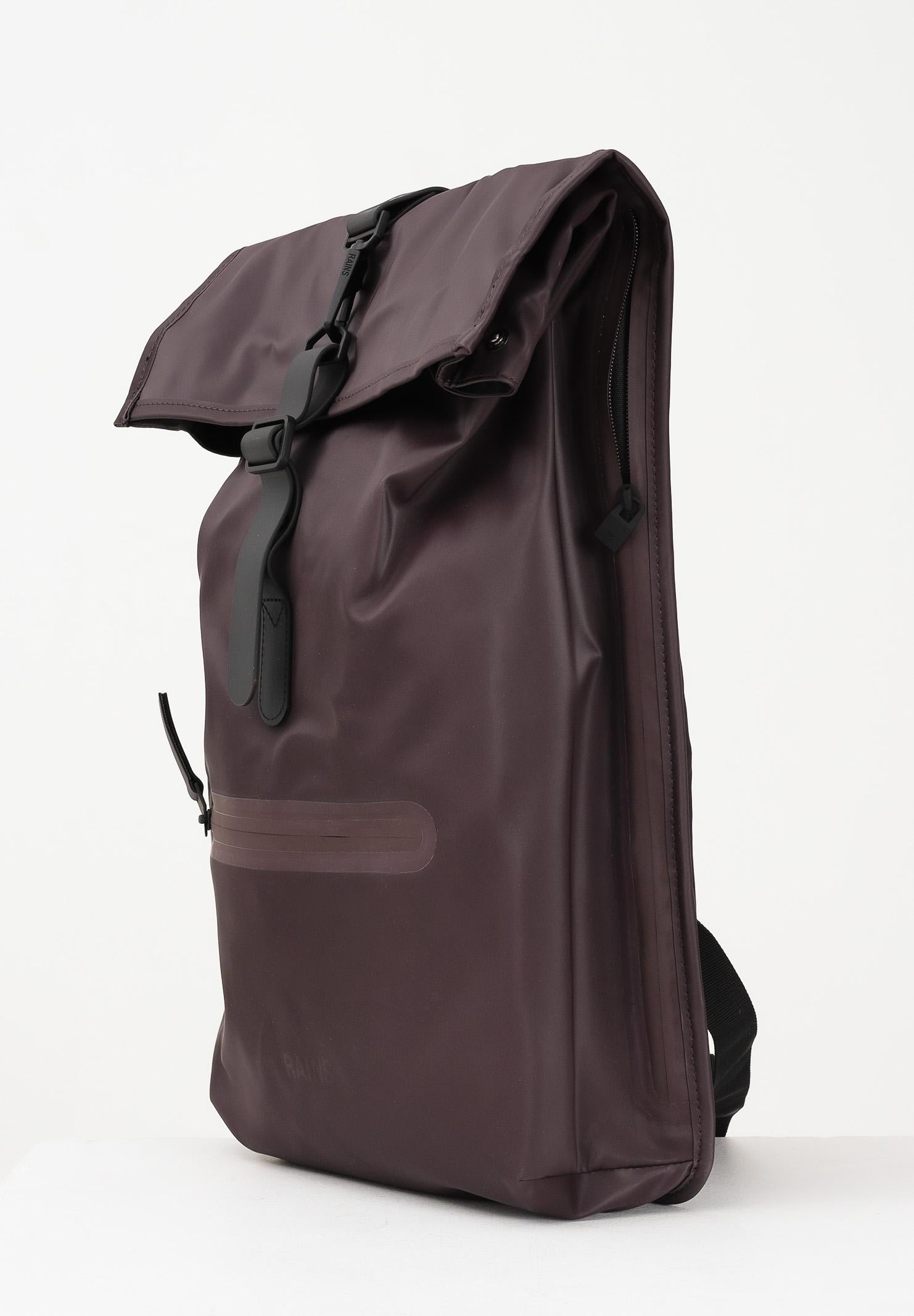 RAINS Zaino Rolltop bordeaux per uomo e donna RA13320 DEP RAINS