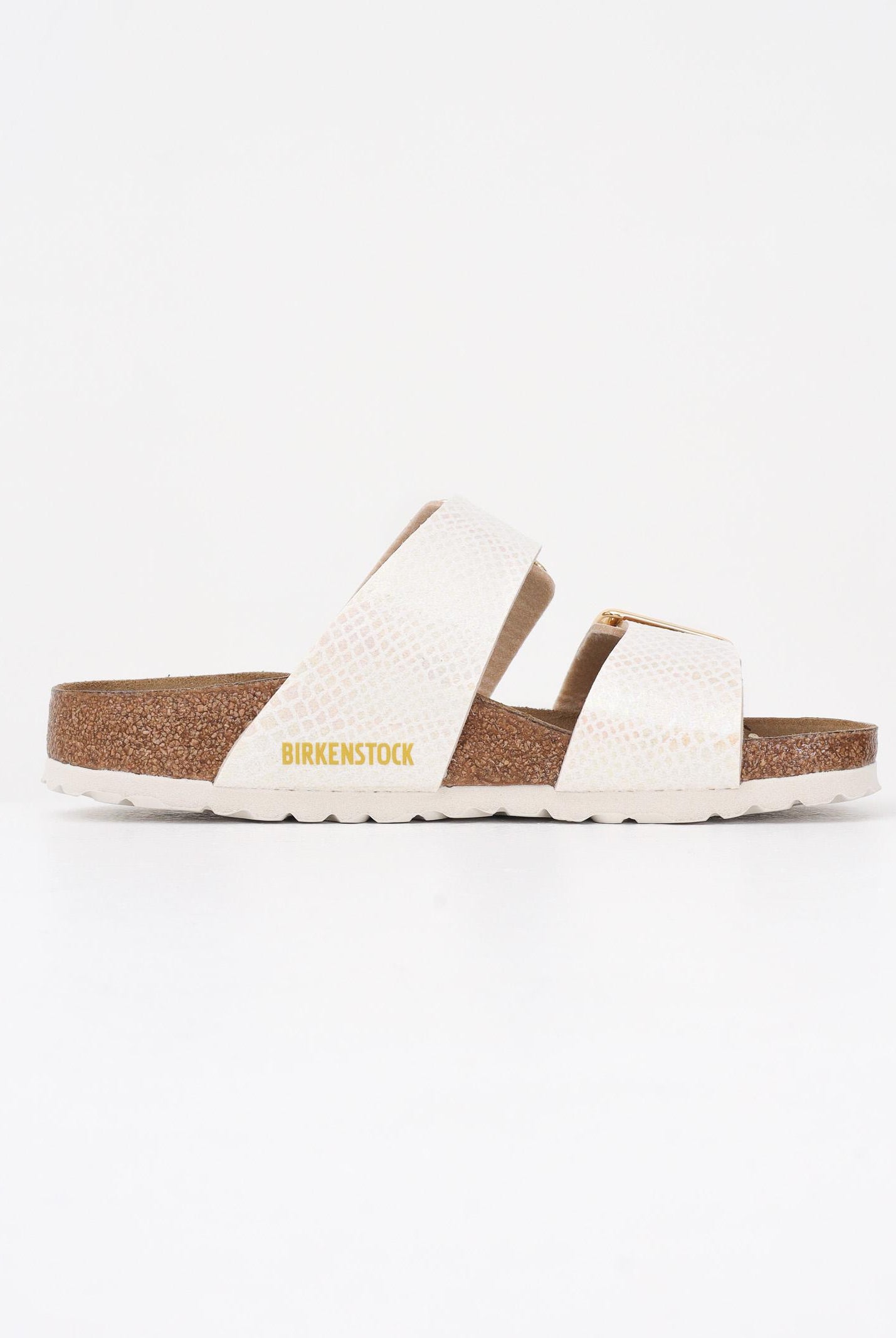 BIRKENSTOCK Ciabatte Sydney Cushion Buckle crema da donna 1030258 . BIRKENSTOCK