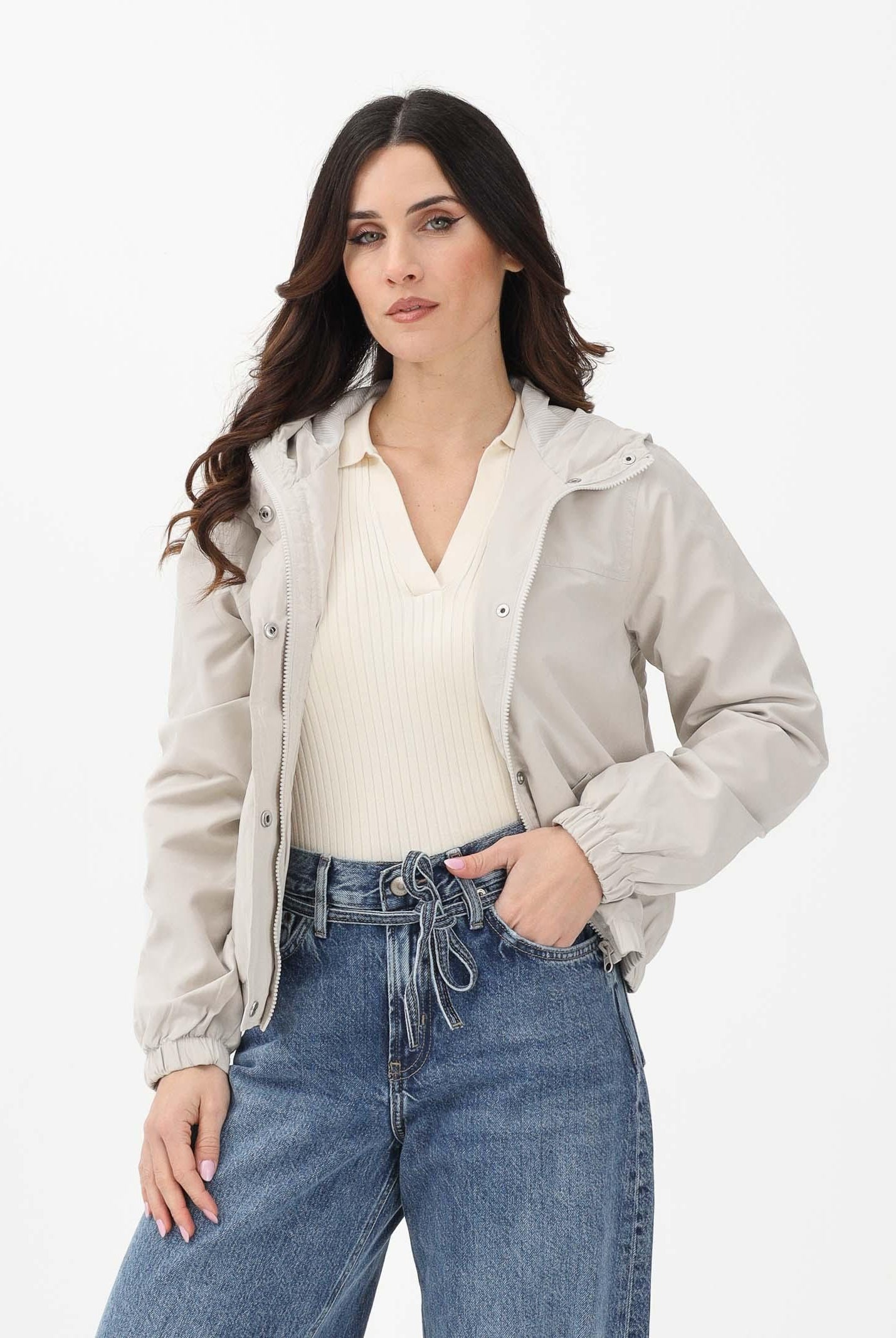 JDY Giacca a vento beige da donna 15236012 MOWI JDY