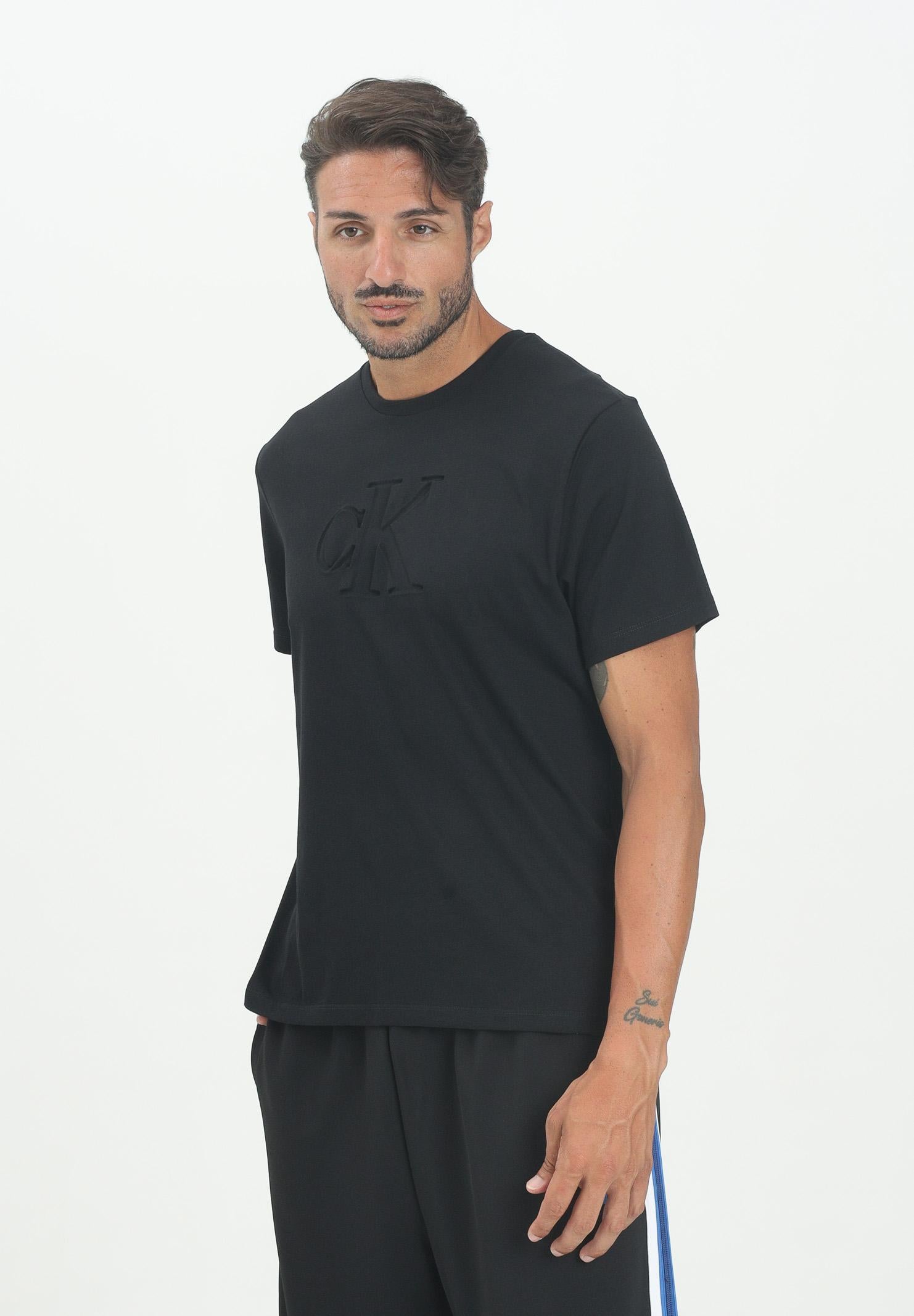 CALVIN KLEIN JEANS T-shirt a manica corta nera da uomo con logo LV04RC824GUB1 CALVIN KLEIN JEANS
